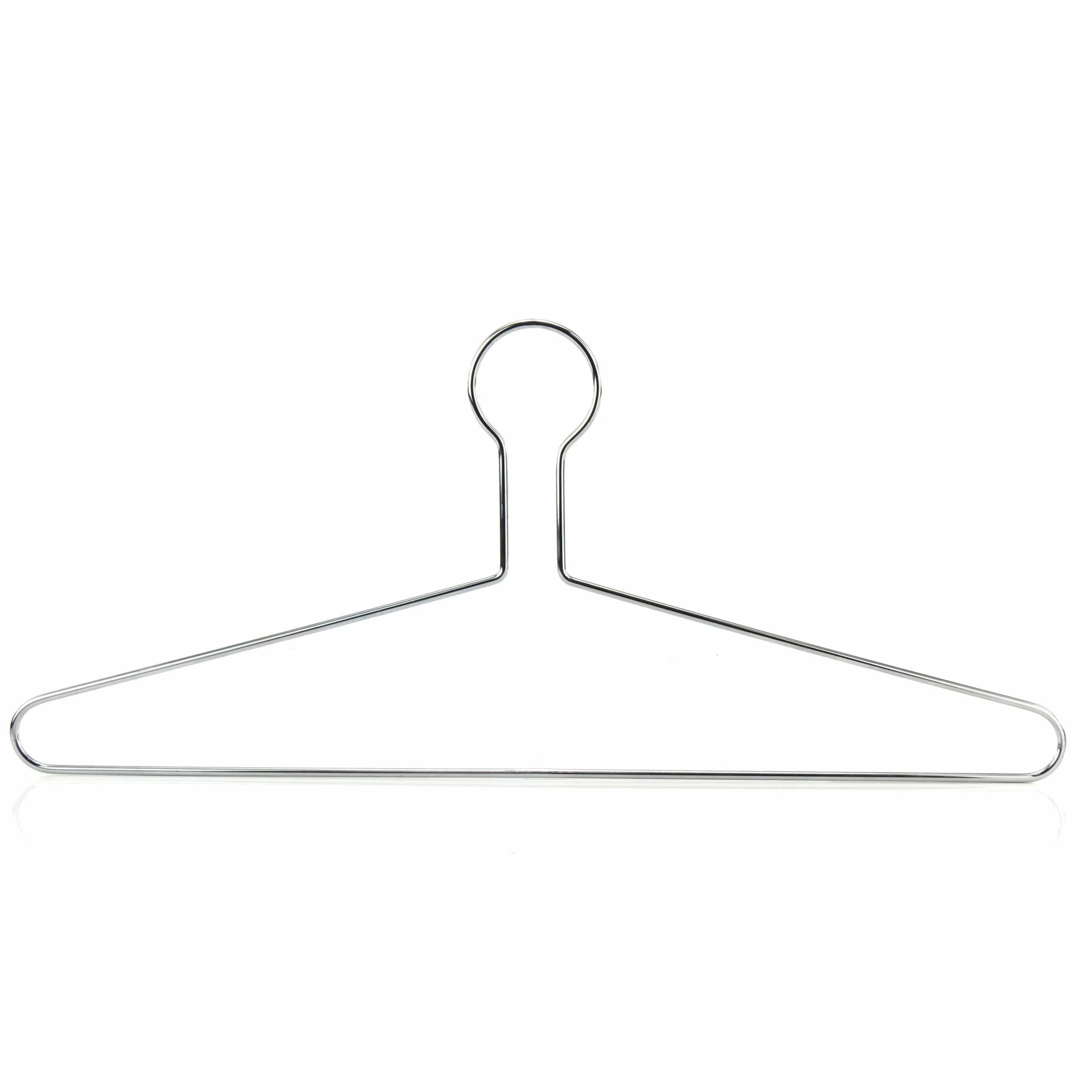 Hangerworld 10 Perchas 43cm Metal Extra Fuerte con Gancho de Seguridad para Hotel y Perchero Burro