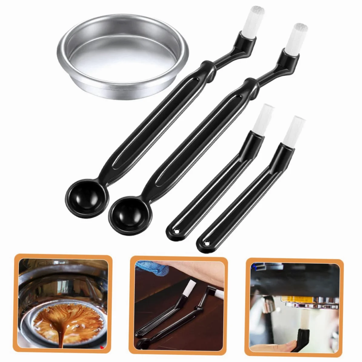 jojofuny 15 Uds Máquina De Café Cepillo De Limpieza Máquina De Essperso Piezas De La Máquina De Café Limpiador De Café Molinillo De Café Limpiador Espresso Limpiador Esspesso De Plástico