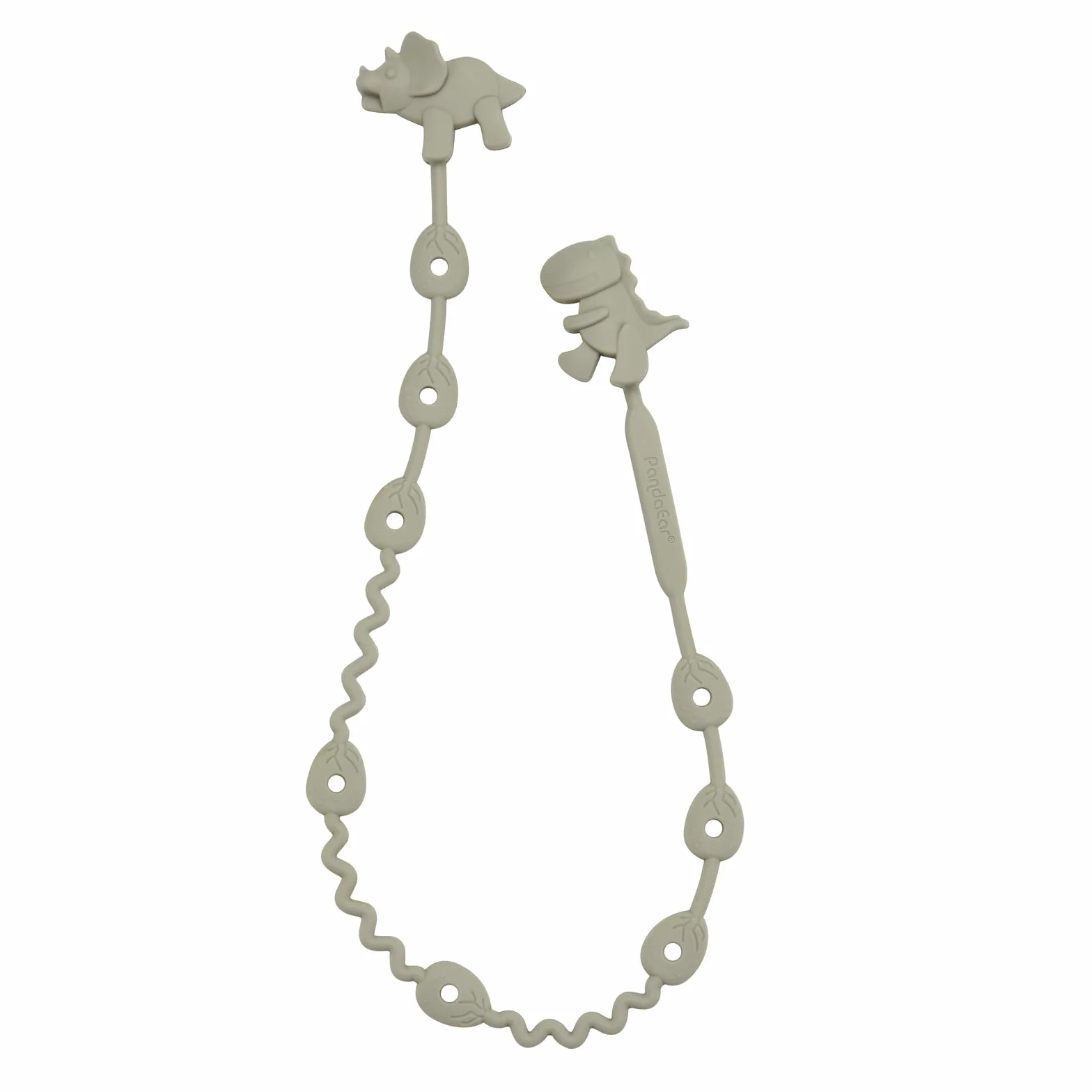 PandaEar Correas de silicona dinosaurio para chupetes, paquete de 5 arnés ajustable para botellas