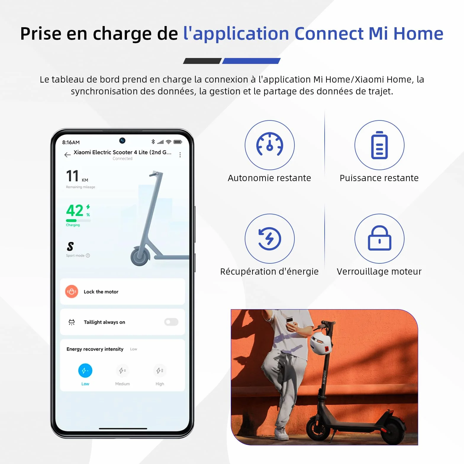 Ulip Placa de salpicadero con pantalla LED para Xiaomi 4 Lite 2nd Gen scooter eléctrico