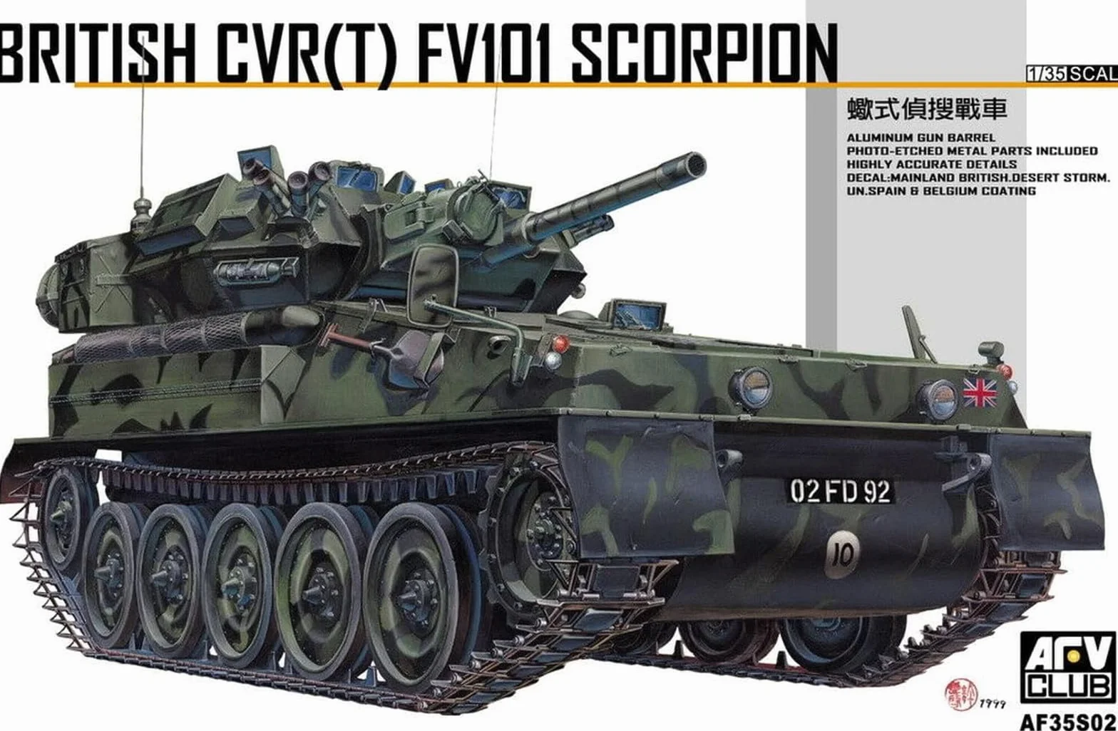 AFV Club 35S02 Scorpion CVR(T) FV101 1:35 Plastic Kit
