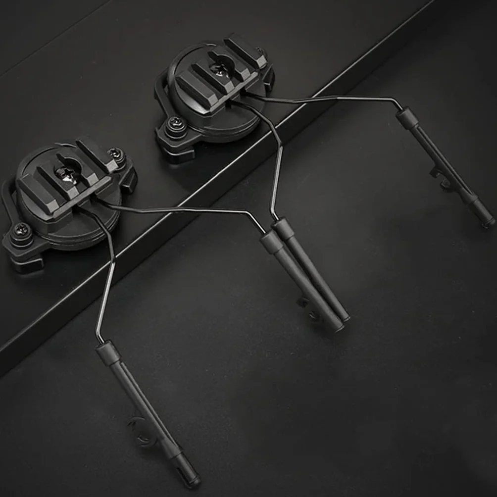 Adaptador de Auriculares Táctico para Casco Fast ACH, Soporte de Orejera Ajustable Izquierda/Derecha BK