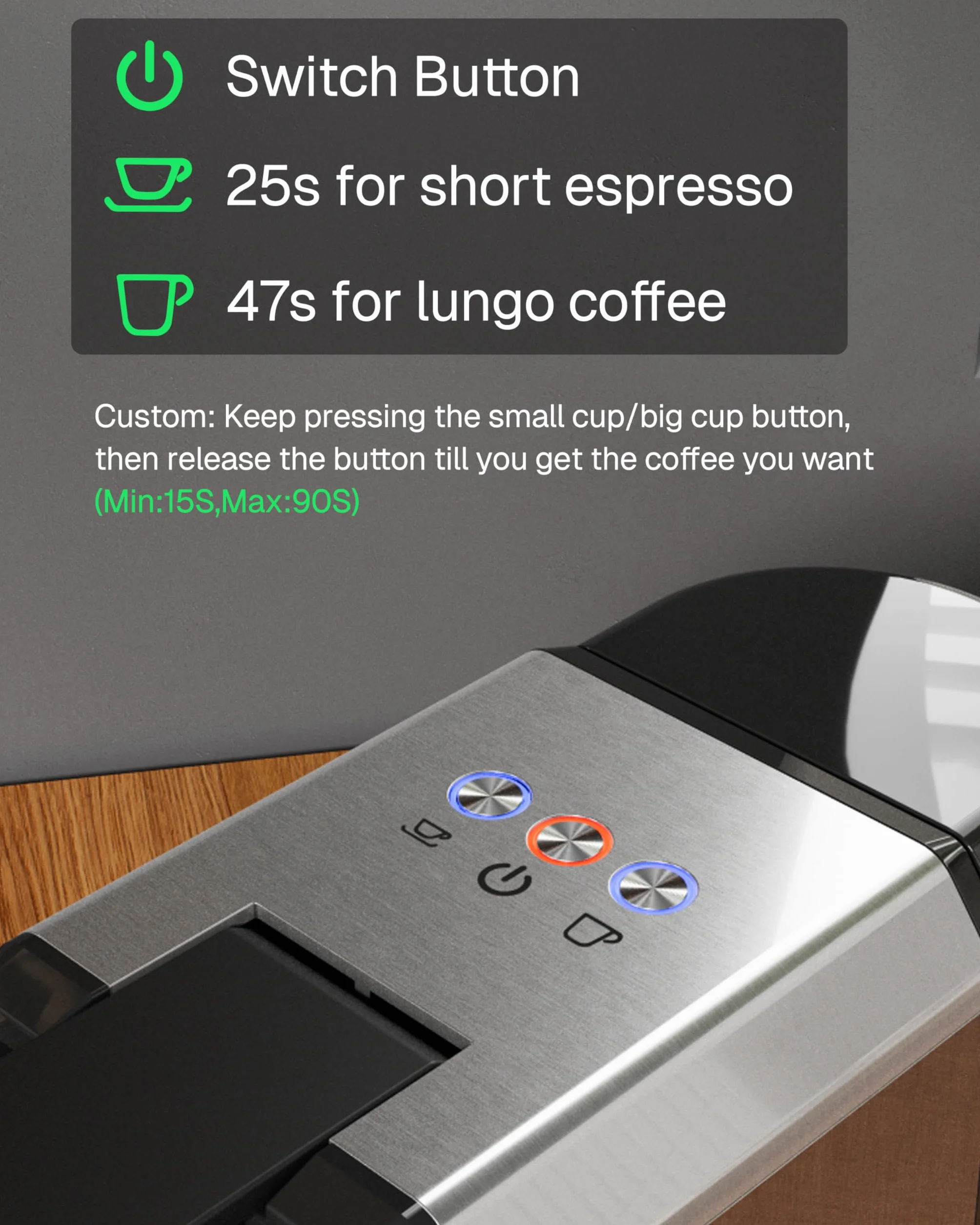 HBN 3 en 1 cafetera multicafetera de un solo servicio, para cápsulas K-Cup y café molido, máquina de elaboración programable de un solo toque, tanque de agua extraíble de 0,6 l, 19 bar, calor rápido