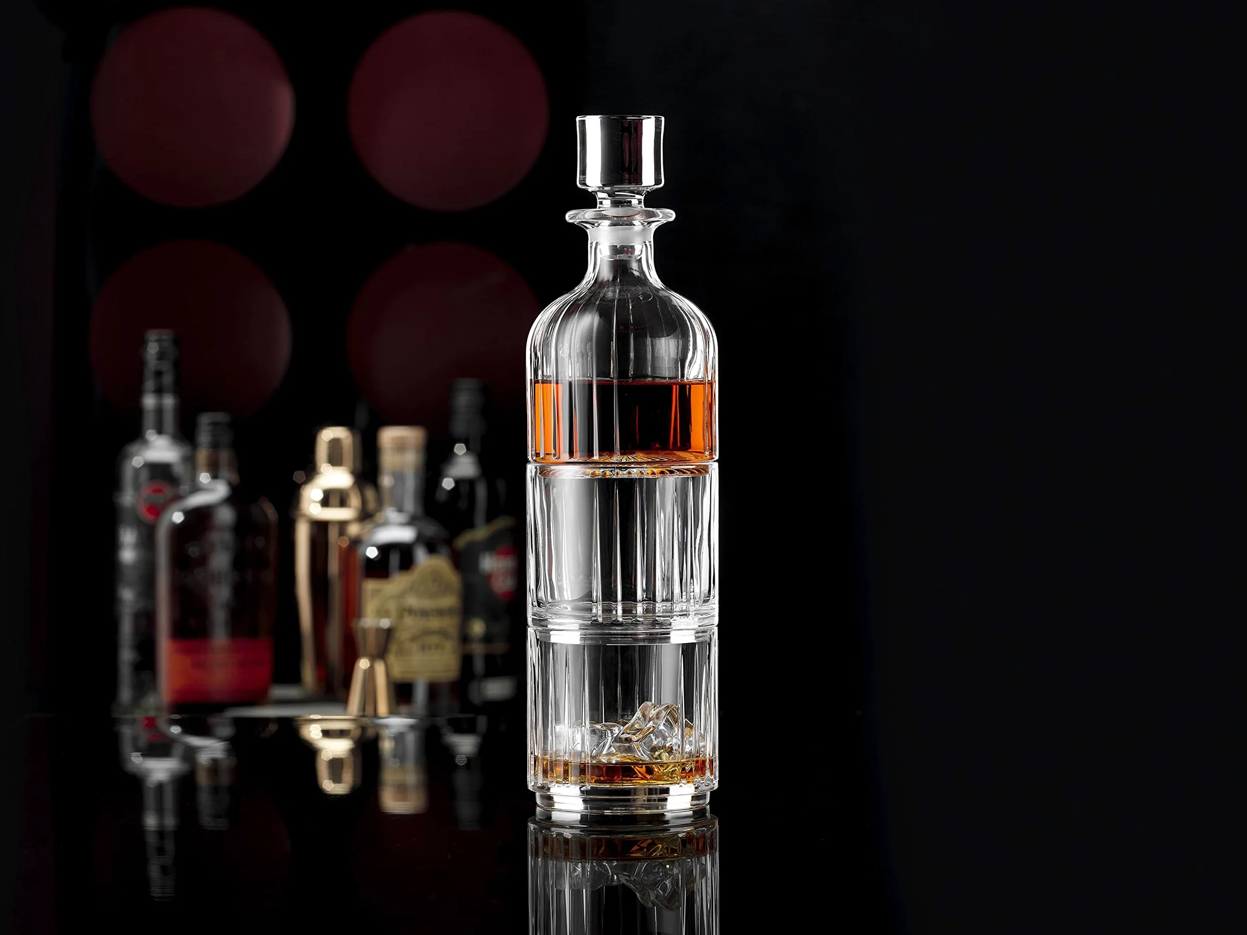 Bohemia Juego de 3 vasos de cristal para whisky