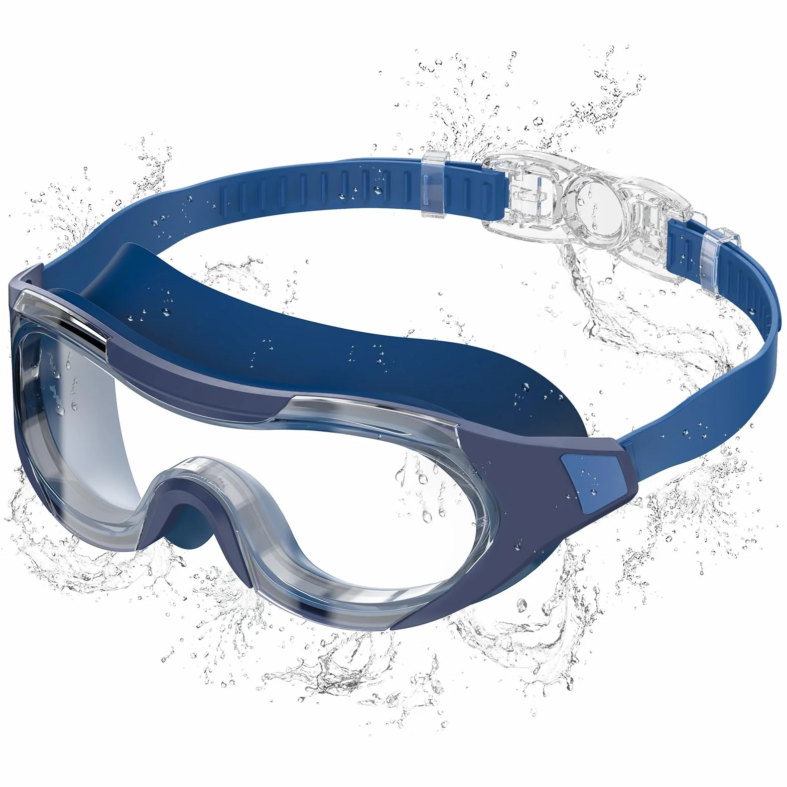 Gafas Natacion Hombre Adultos Montura Grande Antivaho Proteccion UV Lentes HD Unisex Buceo Deportes Acuaticos