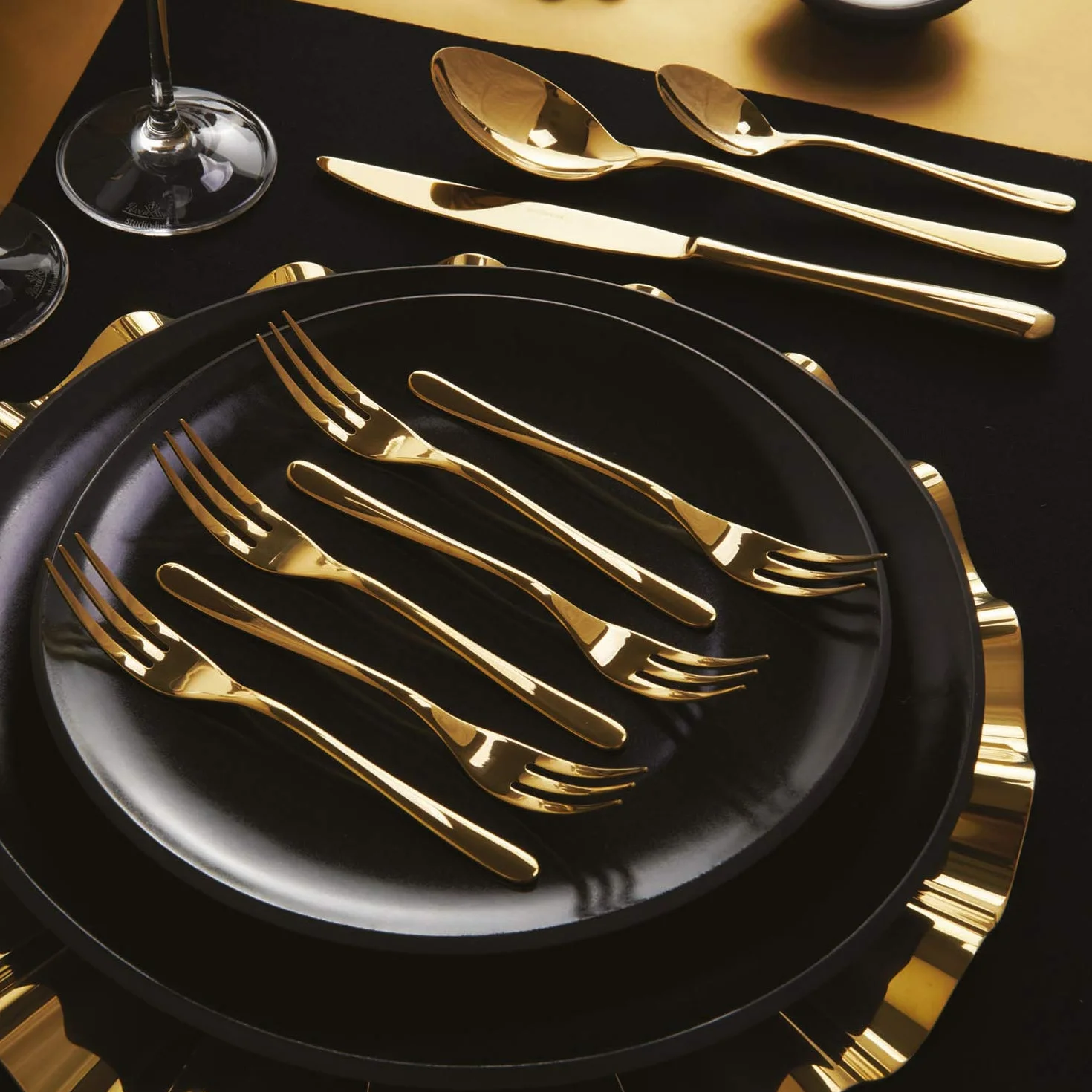 Sambonet Juego de 6 tenedores Dolce Taste PVD Oro Gold