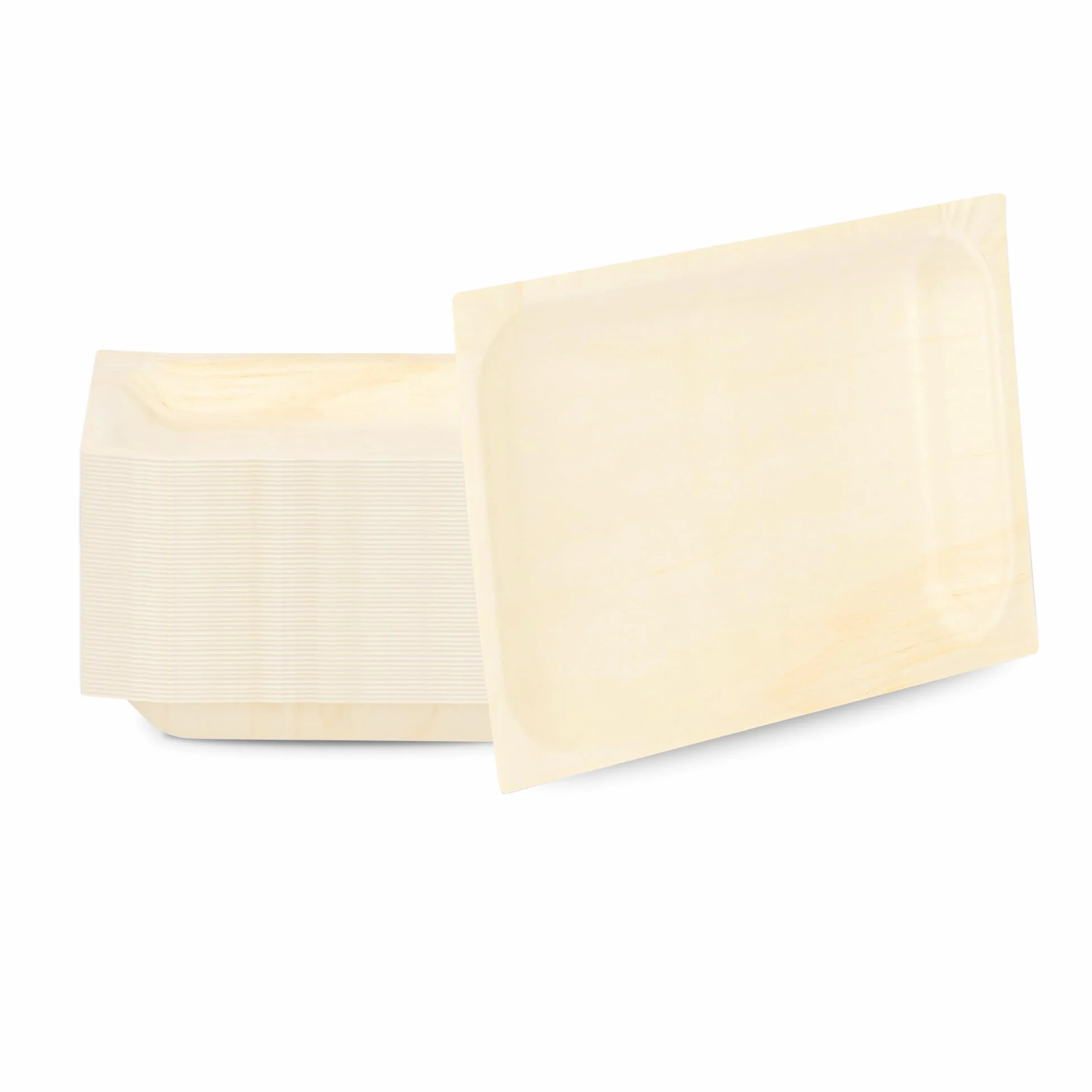 Restaurantware - Platos de servir Taipei de 7 x 5.1 pulgadas, 200 platos desechables para fiestas, sostenibles, a prueba de grasa, platos de madera de álamo, resistentes, para fiestas, bodas, camping,
