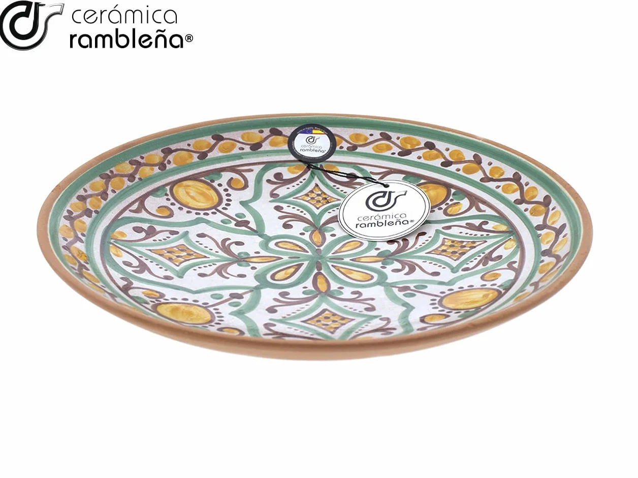 Plato decorativo pared CERÁMICA RAMBLEÑA D47 27x27x4.5 cm Hecho a mano