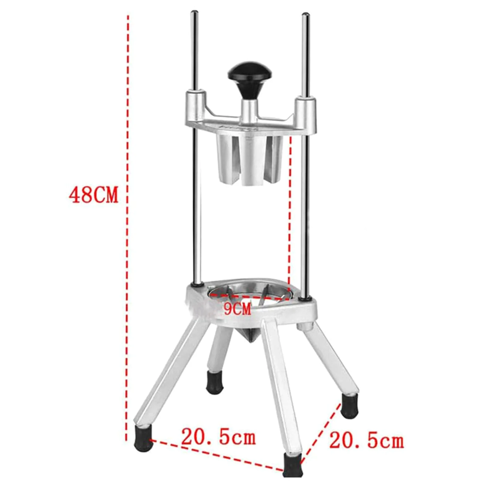 Cortador de frutas, cortador manual de limón con hoja de acero inoxidable para un fácil corte de cuña, ideal para bares, restaurantes, fiestas y uso en la cocina