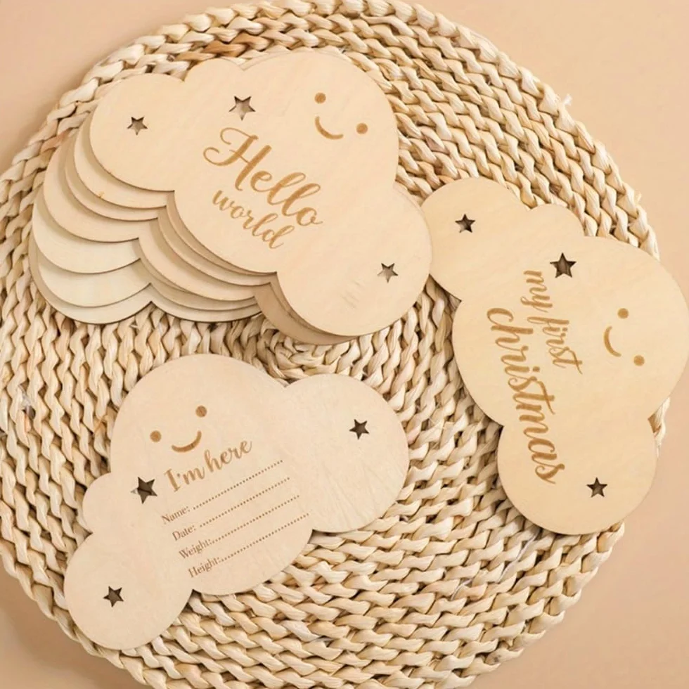Juego de Tarjetas de Metas para Niños - Papel Piedra Hito Nube y Estrella Decoración