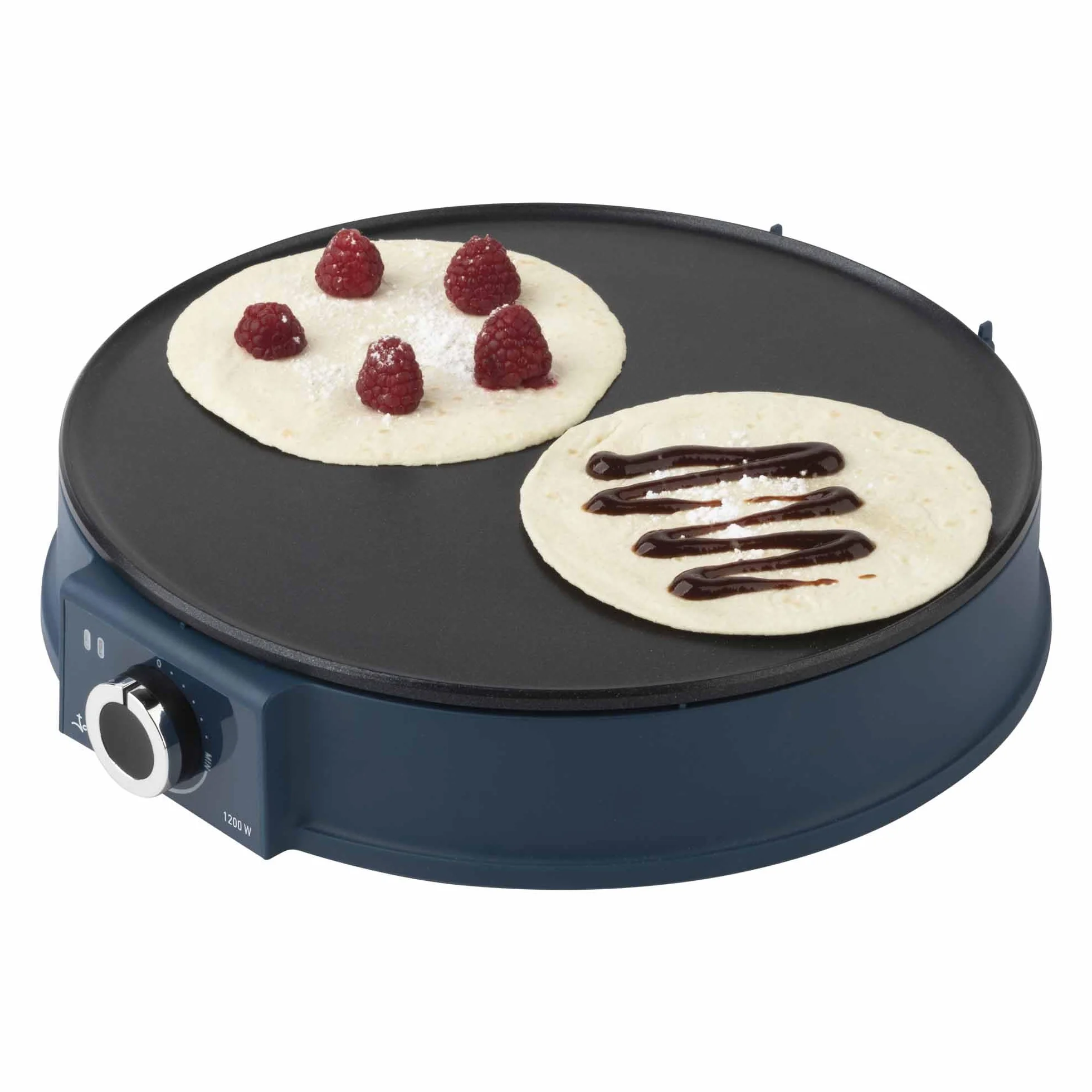 JATA JECR1000 - Crepera Eléctrica 30 cm, Máquina para Crepes 1200W, Placa Antiadherente Sin PFOA, Termostato Regulable, Incluye Espátula y Esparcidor, Crepes, Tortitas, Pancakes y Fajitas