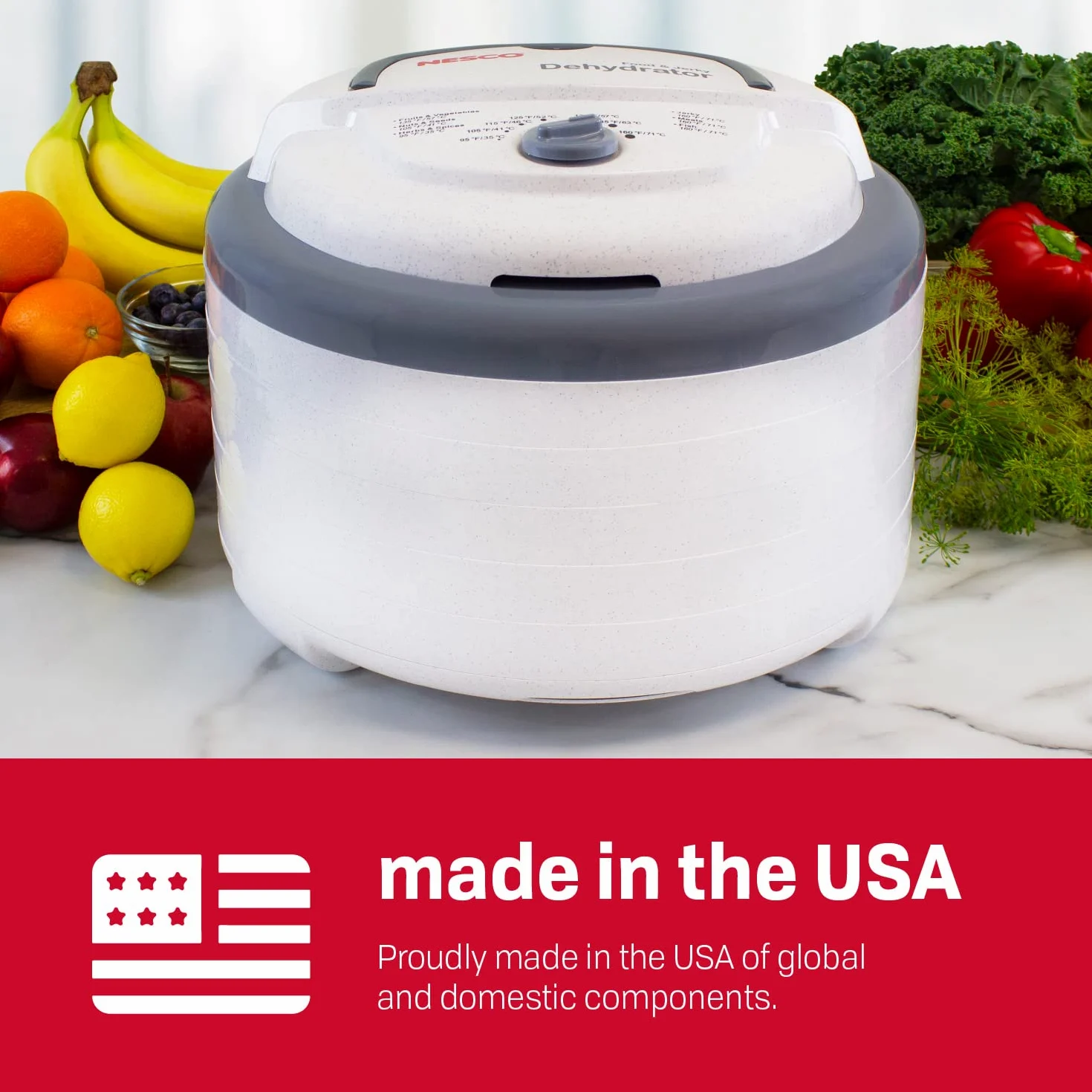 Nesco FD-28JX 350W Blanco secador de fruta - Deshidratador de fruta (350 W)