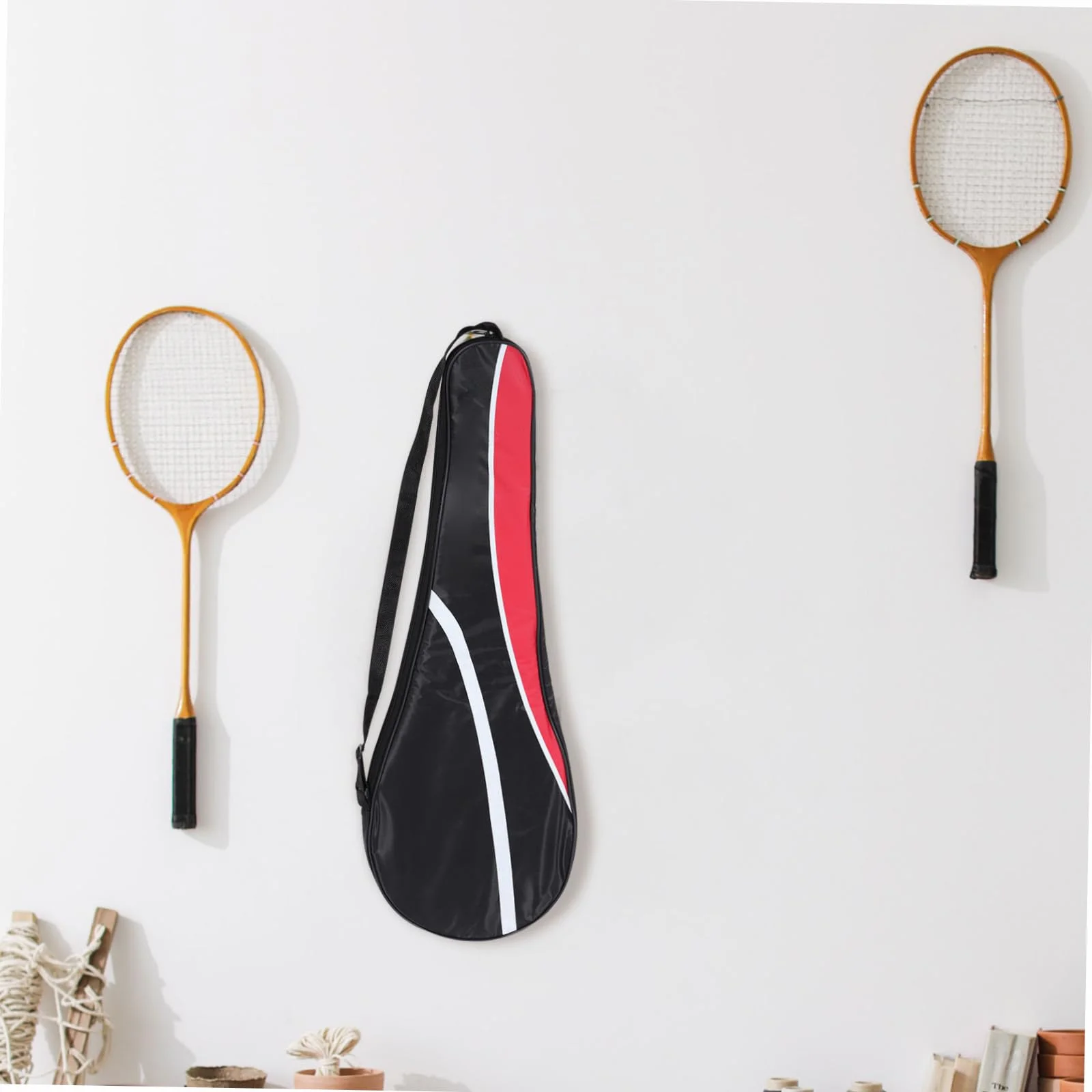KICHOUSE Bolsa para Raquetas de Bádminton Portátil, Material Oxford, Correa Ajustable, Tamaño Compacto