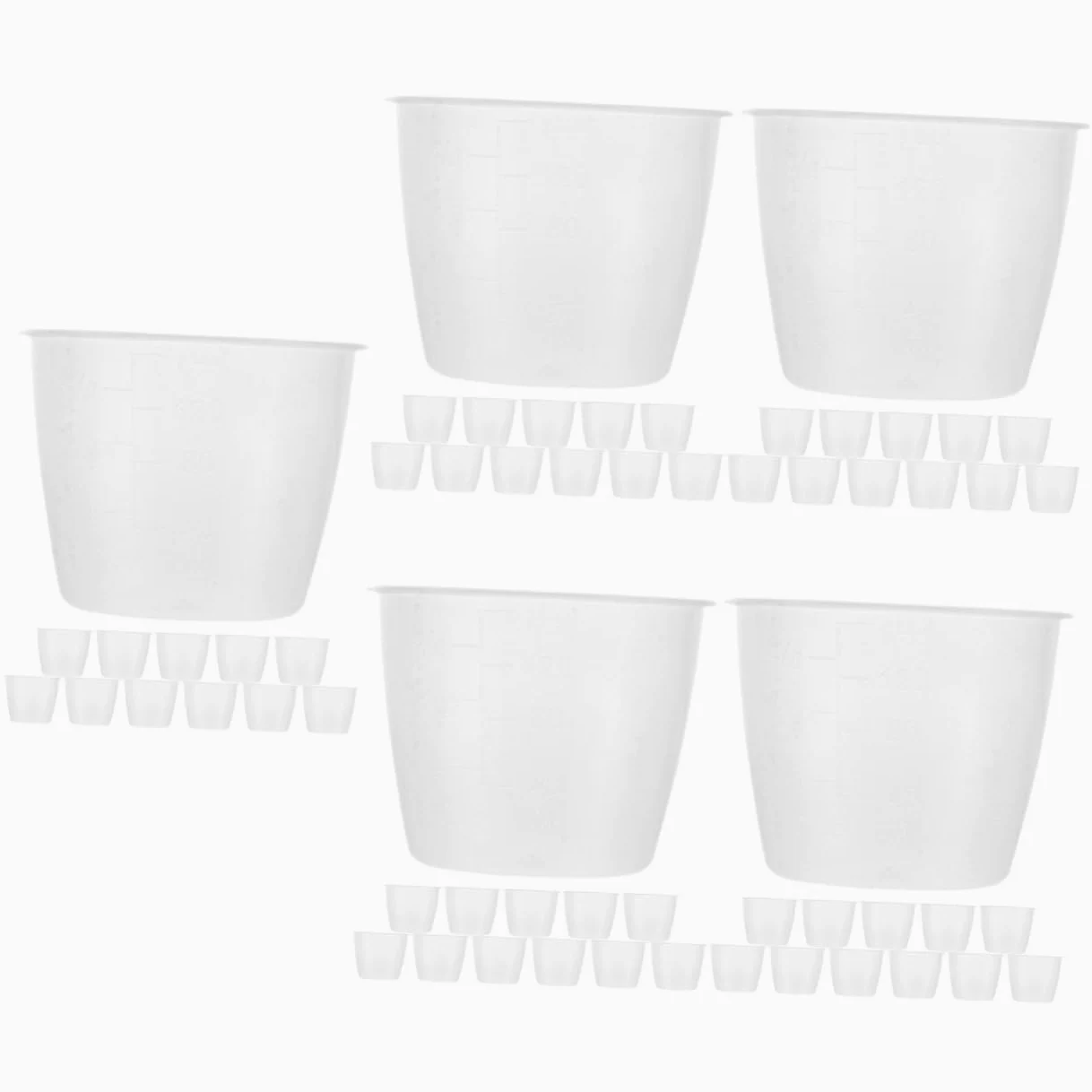 Cabilock 60 Piezas Taza Medidora para Olla Arrocera Vaso Medidor Graduado Vaso Medidor De Liquidos Vaso Medidor De Base Redonda Cucharada De Grano De Vaso Medidor De Escala Páginas