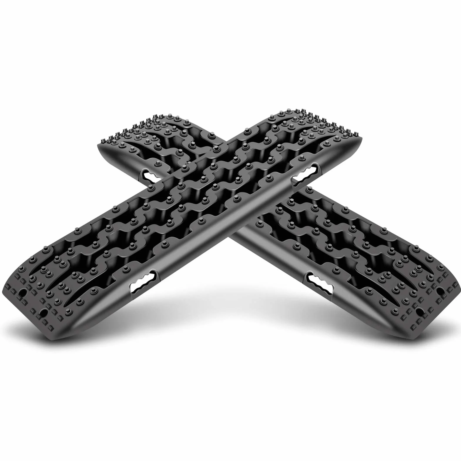 Pistas de Tracción de Recuperación, Alfombrilla de Agarre para Vehículos Todoterreno (2 Unidades) Almohadilla Placa Antideslizante para Neumáticos GM, para Hielo Barro Nieve 107X30 X5cm