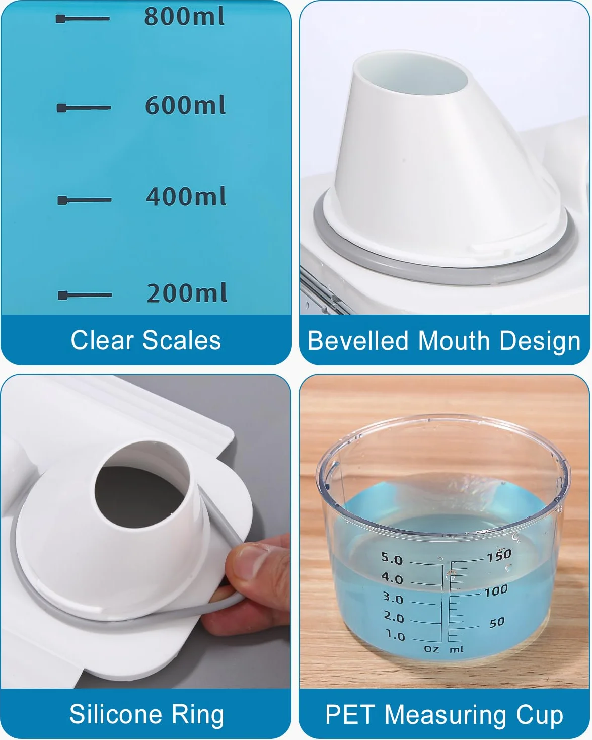 Dispensador de detergente hermético con vaso medidor, caja de almacenamiento hermética de detergente en polvo, caja de almacenamiento para detergente, caja de Almacenamiento con Vaso Medidor 1100 ml