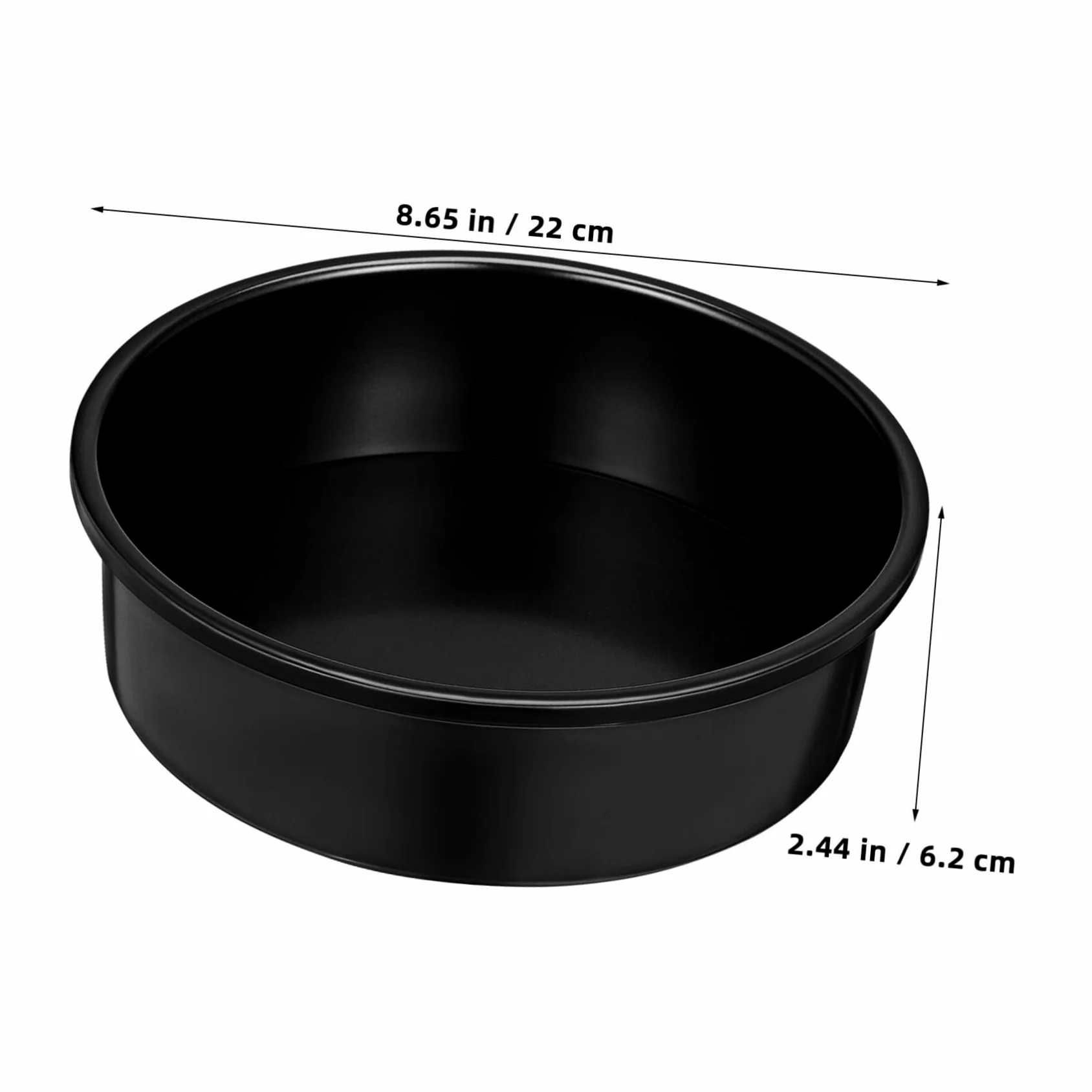 ibasenice 3 Piezas Molde para Pastel Redondo, Molde Redondo para Pastel 8 Pulgadas Negro, Acero al Carbono, Antiadherente, Fácil Mantenimiento, 100 Hojas de Papel Pergamino, para Hornear