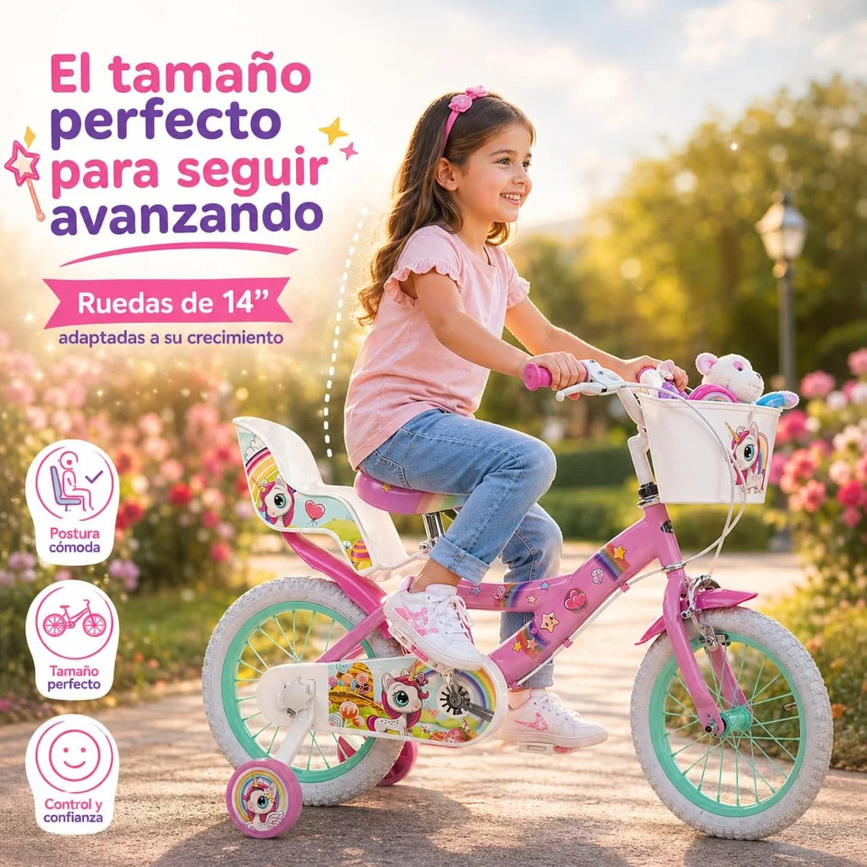 Toimsa Bicicleta Unicornio 14" (4/6 años)