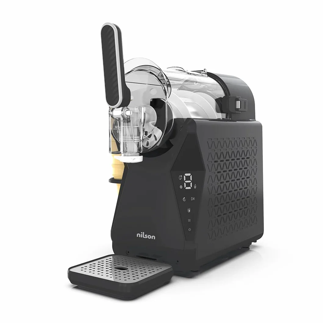 Máquina Granizadora, Heladera y Enfriadora de Bebidas, Ice Cream Maker, 10 Niveles para Granizados Bebidas Frías y Helados en Casa, Capacidad 1,5L, 5 Modos de Funcionamiento, Display LED