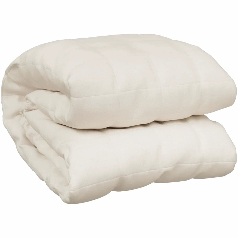 INLIFE Manta ponderada crema claro 122 x 183 cm 5 kg tejido casa y jardín, ropa (5,4 kg)