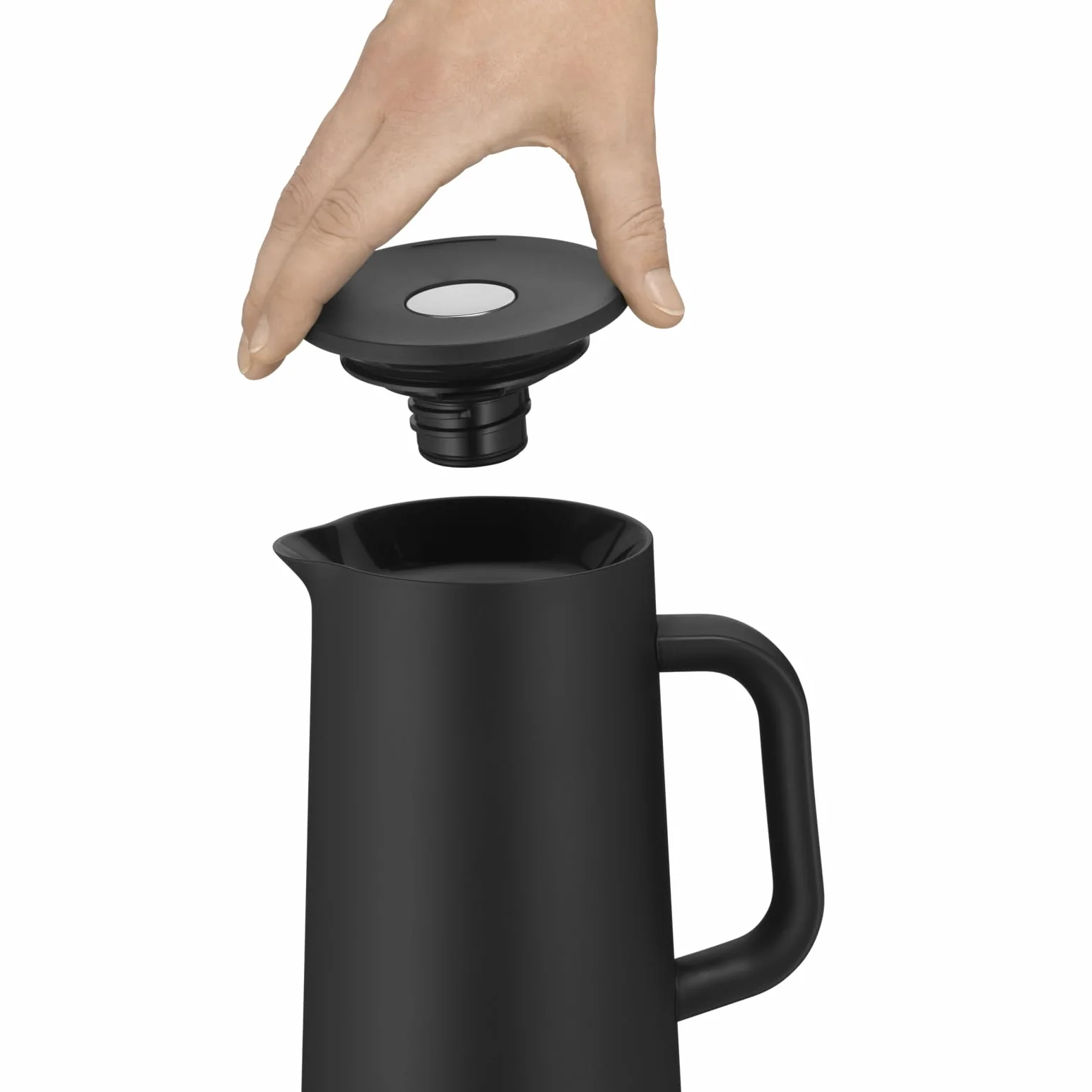 WMF Impulse - Jarra Térmica, 1L; Termo con mantimienot de Calor y frío Color Negro