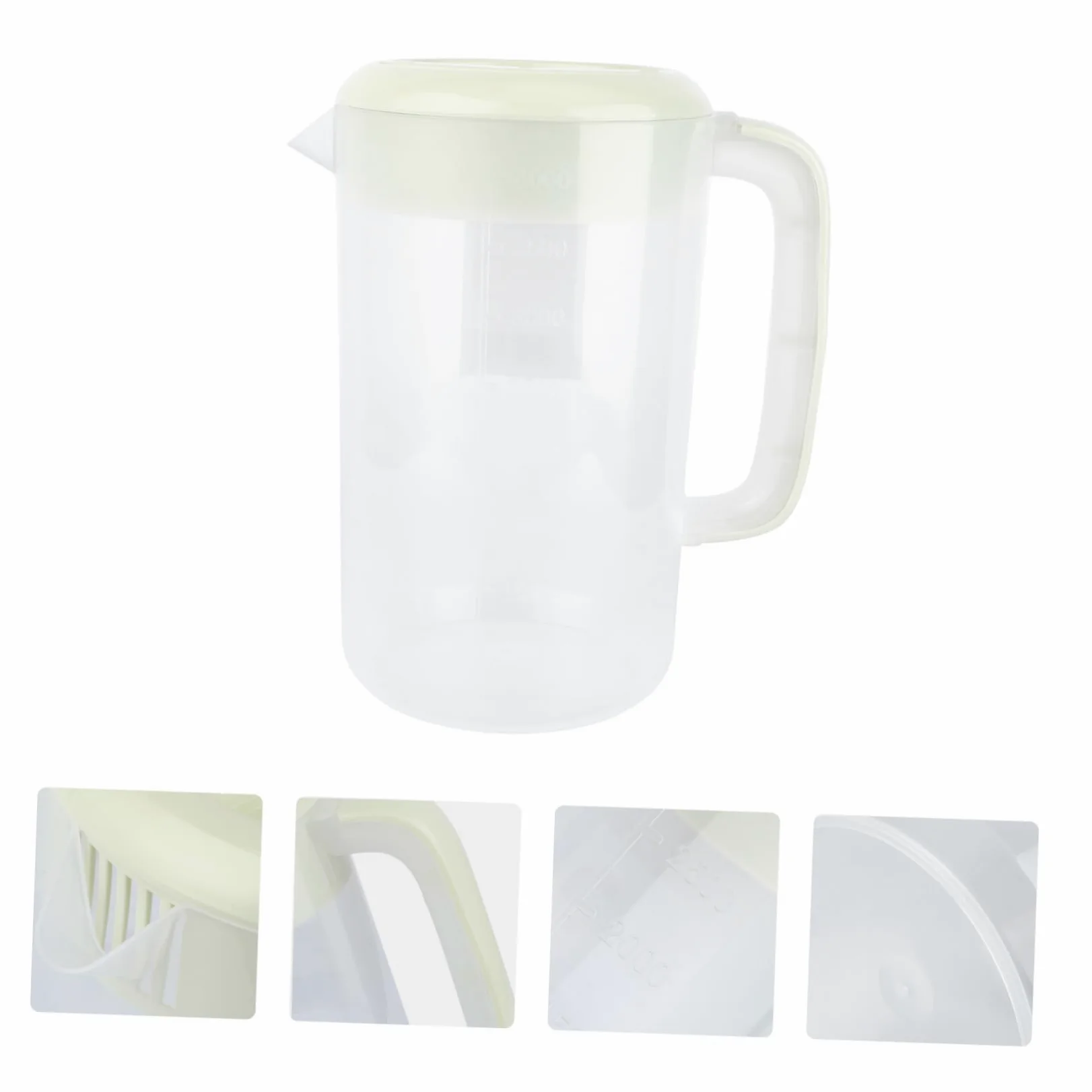 Jarra de Agua Plástica Transparente 4000ml con Mango y Tapa para Bebidas Frías en Casa