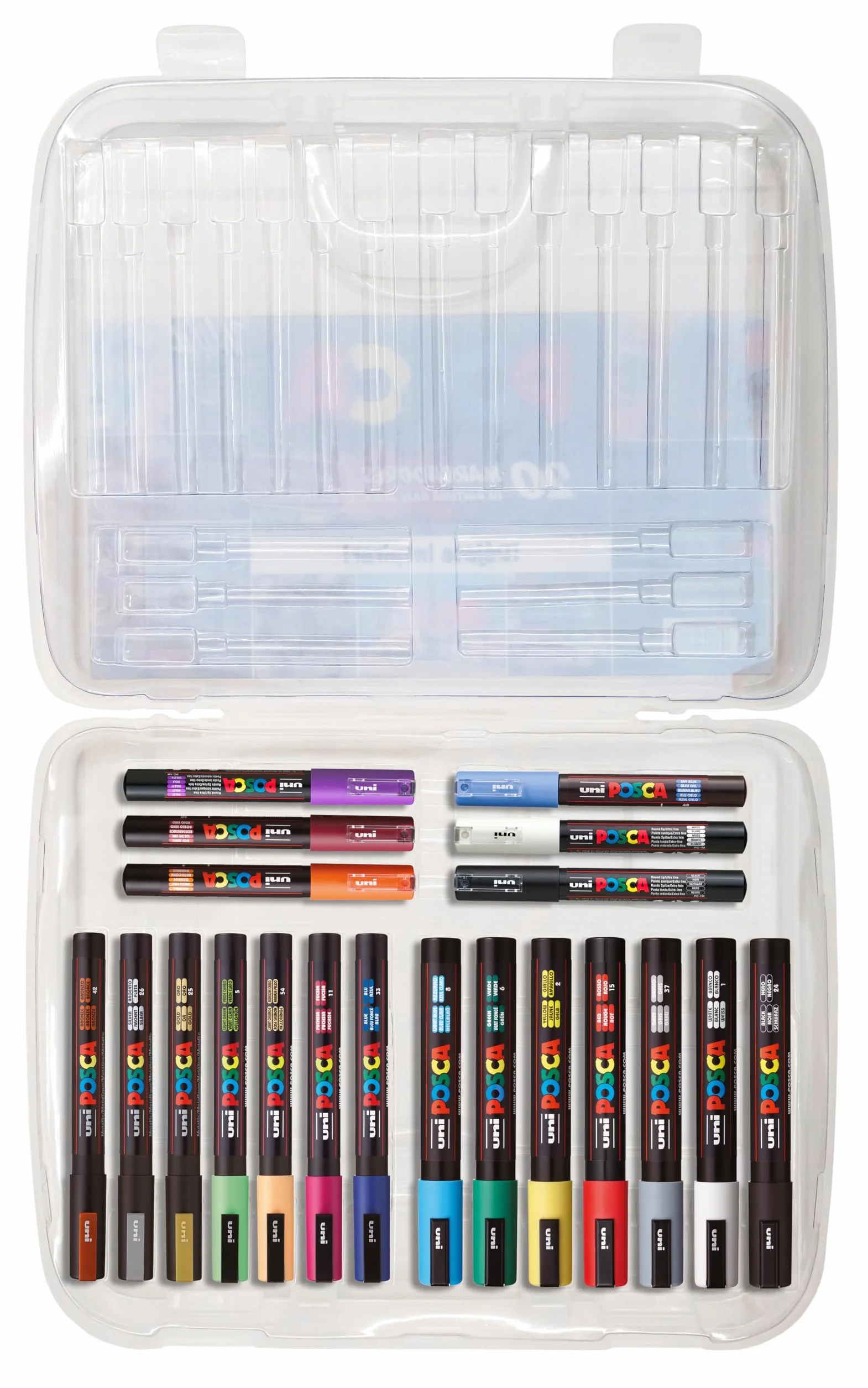 POSCA Estuche PC1m-3m-5m 20 unidades