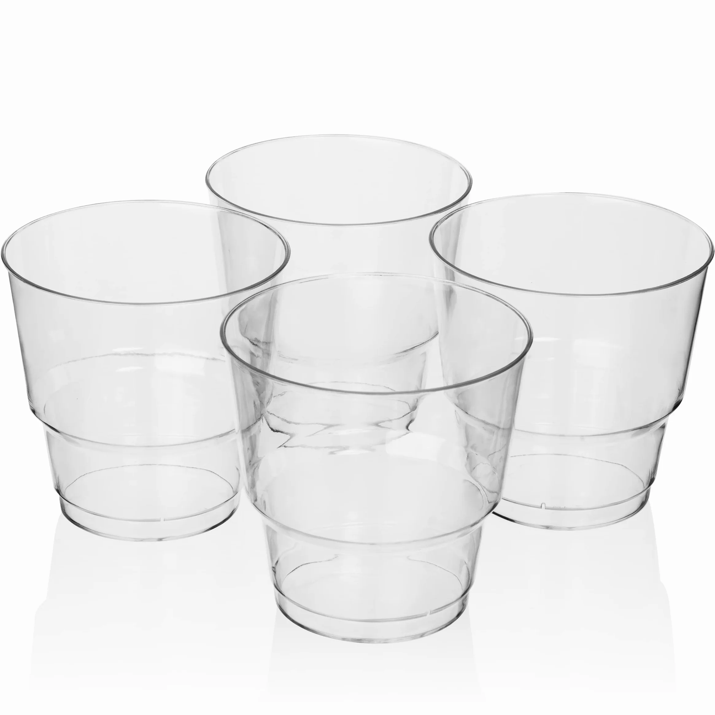 Vasos pequeños de fiesta de 5 onzas, paquete de 96 unidades, plástico duro transparente, resistente, grado alimenticio, mini tazas para cócteles y bebidas de fiesta, reutilizables, 96