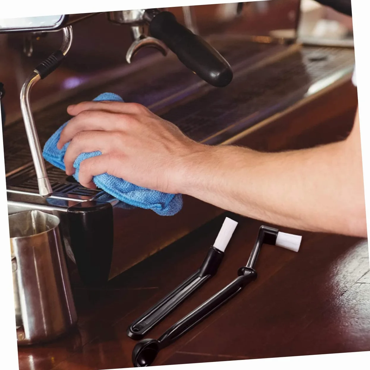 jojofuny 15 Uds Máquina De Café Cepillo De Limpieza Máquina De Essperso Piezas De La Máquina De Café Limpiador De Café Molinillo De Café Limpiador Espresso Limpiador Esspesso De Plástico