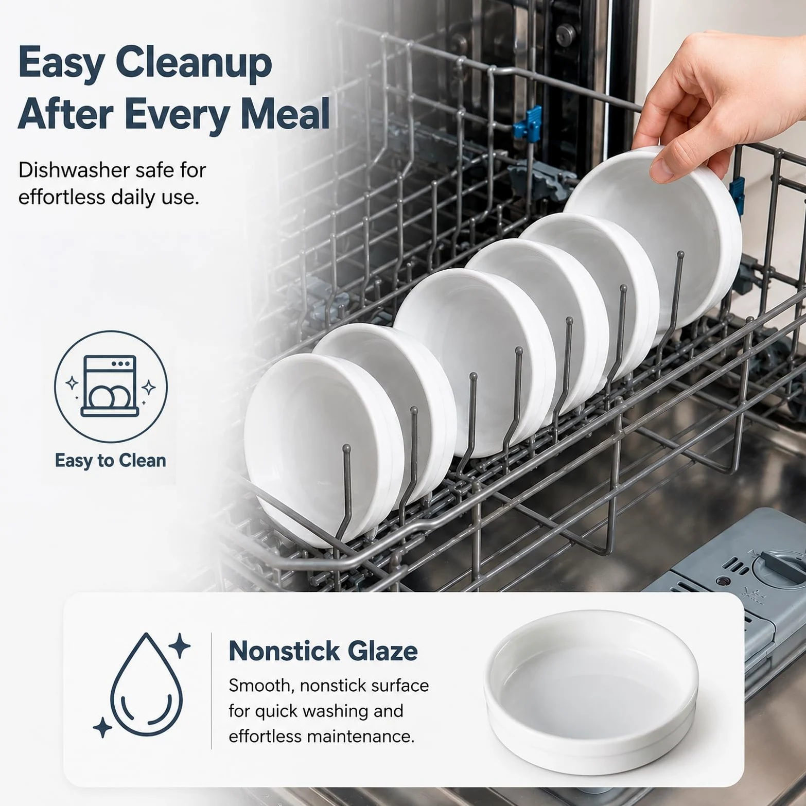 ONEMORE Creme Brulee Ramekins - Platos de cerámica para hornear de 4 onzas, juego de ramequines aptos para horno, tazas pequeñas de porcelana para soufflé, natillas, salsa de inmersión, utensilios de