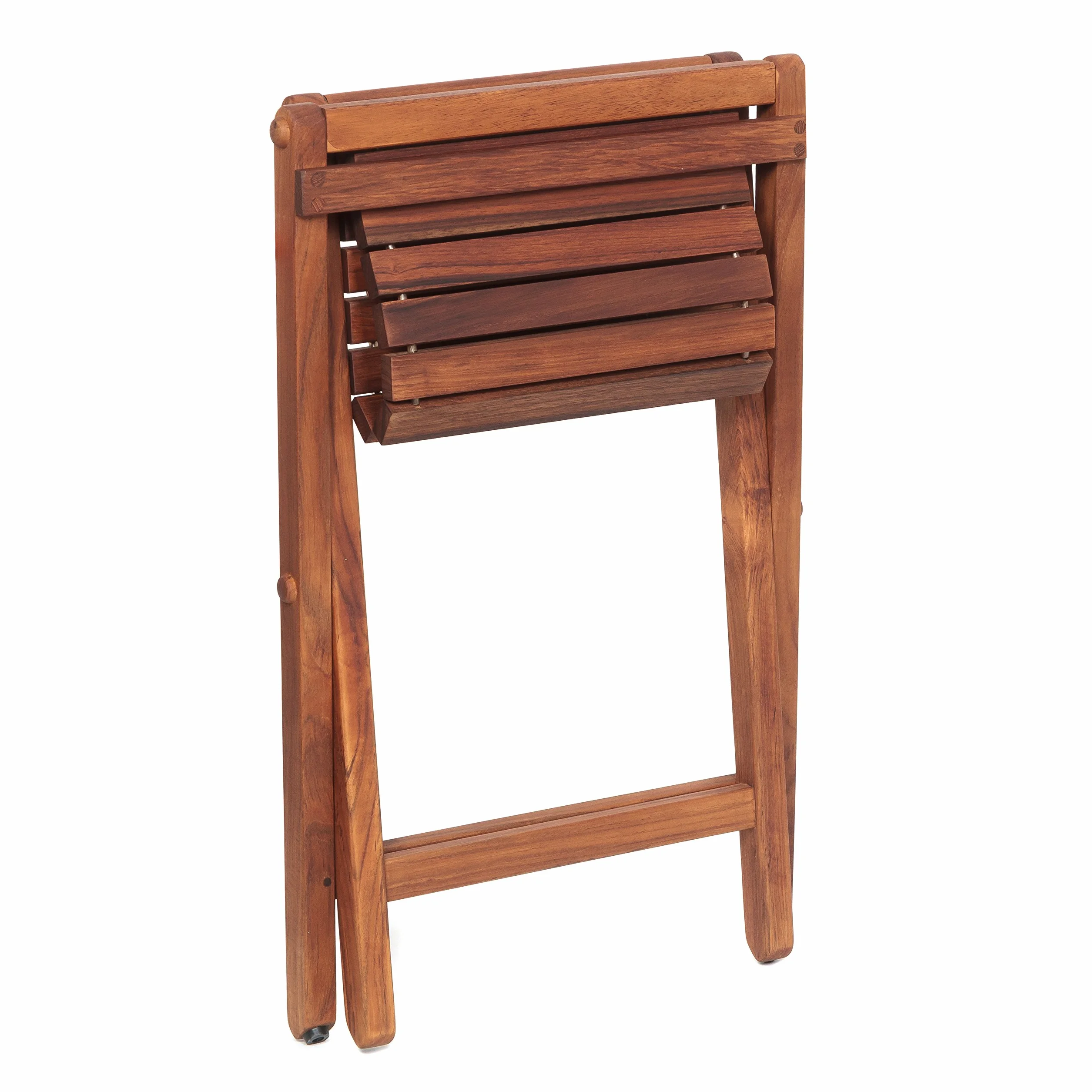 AsinoX TEK.601 Taburete Plegable, Madera de teca, 46x41x46 cm