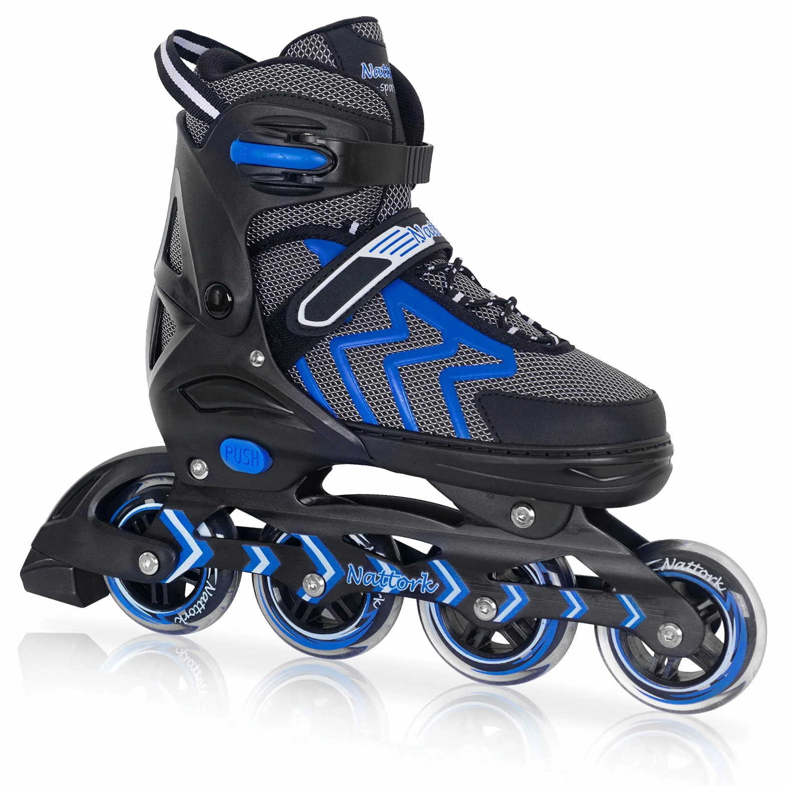 Patines en línea para niños Adultos, 4 Tamaño Ajustables Patines de Rodillos para Niños y Niñas, Patines en línea para Hombres Mujeres