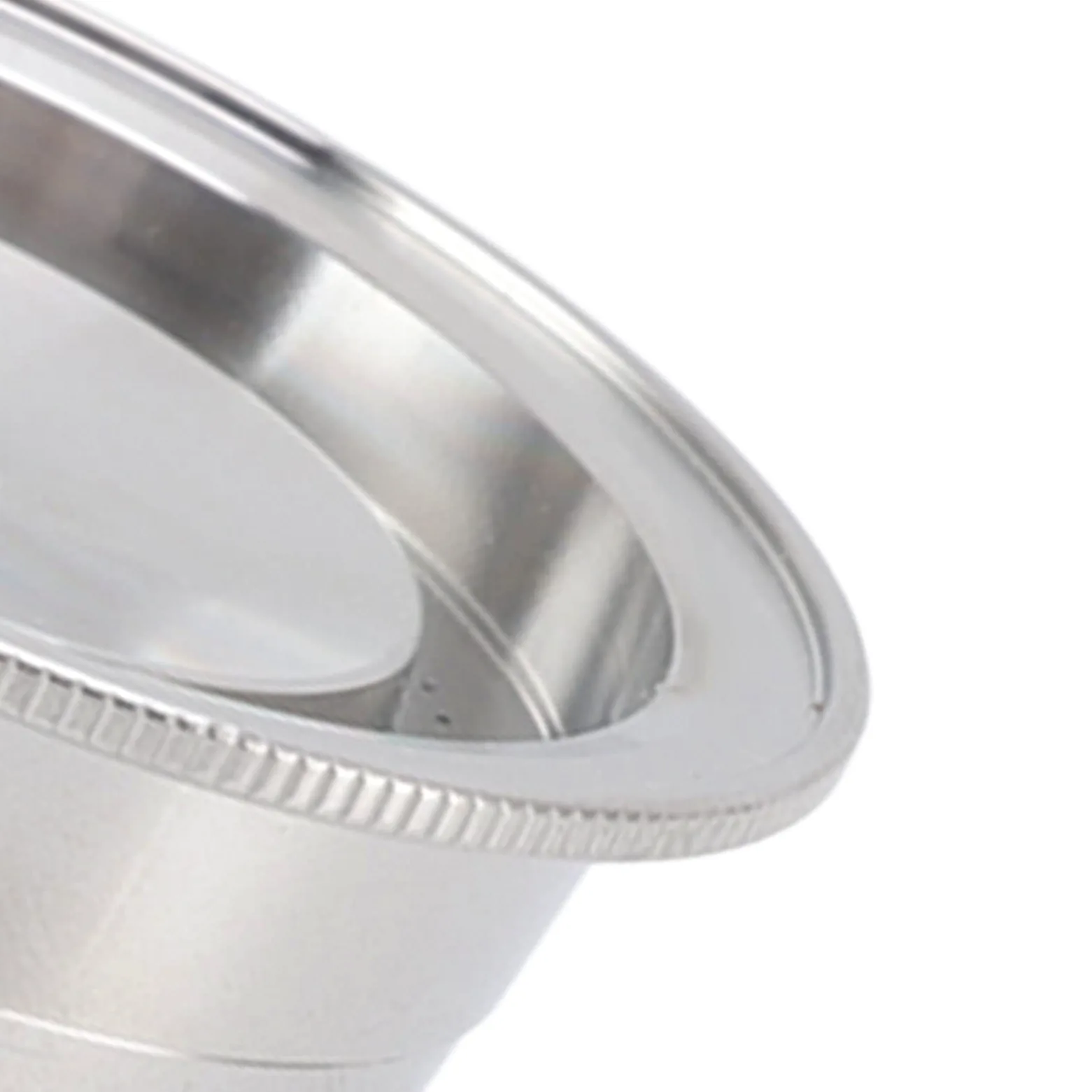 Taza filtro reutilizable para cápsulas de café, de acero inoxidable; cápsula de café reutilizable para máquinas ; extracción a alta presión con junta de