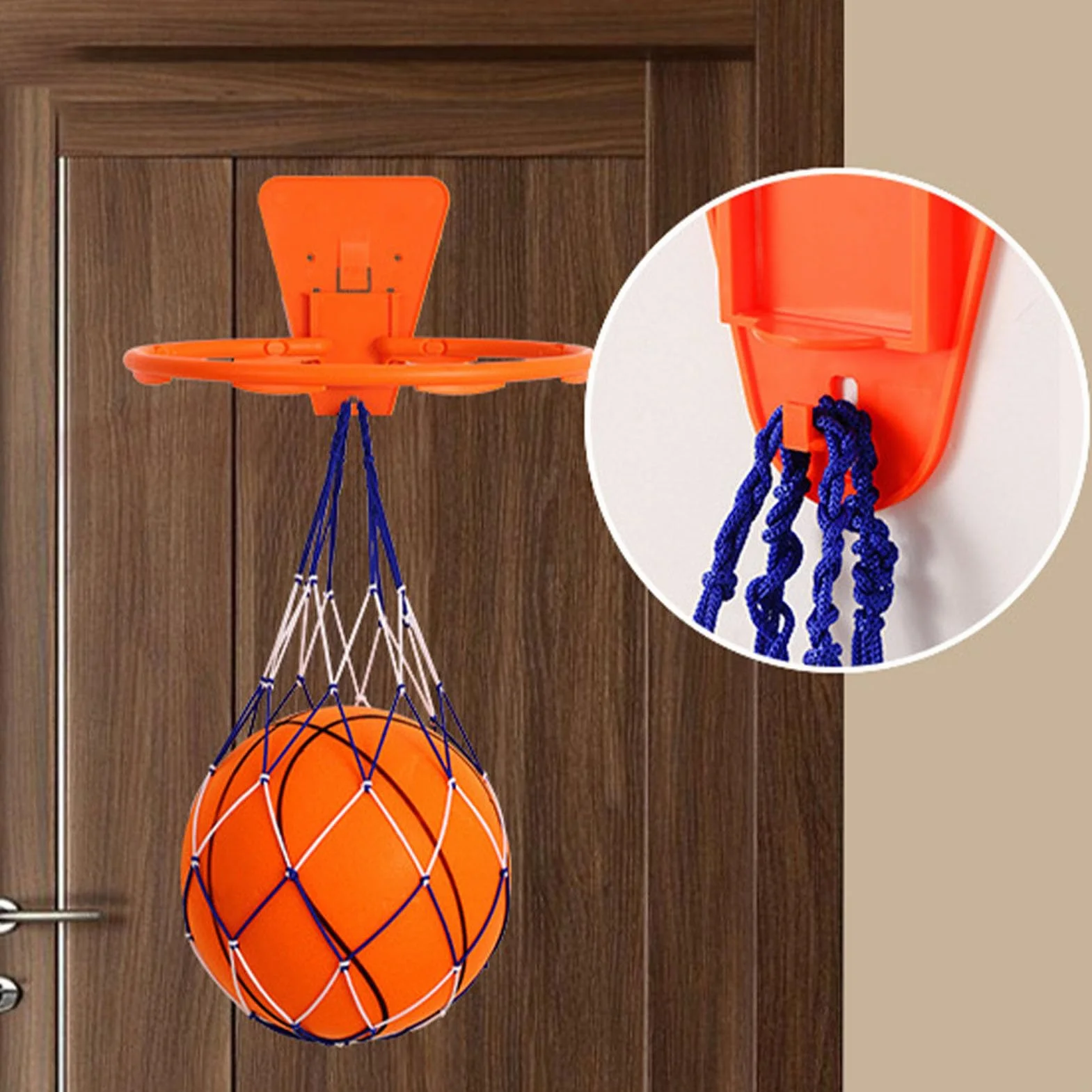 Aro de Baloncesto para Niños Montado en la Pared, Canasta Portátil para Puerta, Interior y Exterior