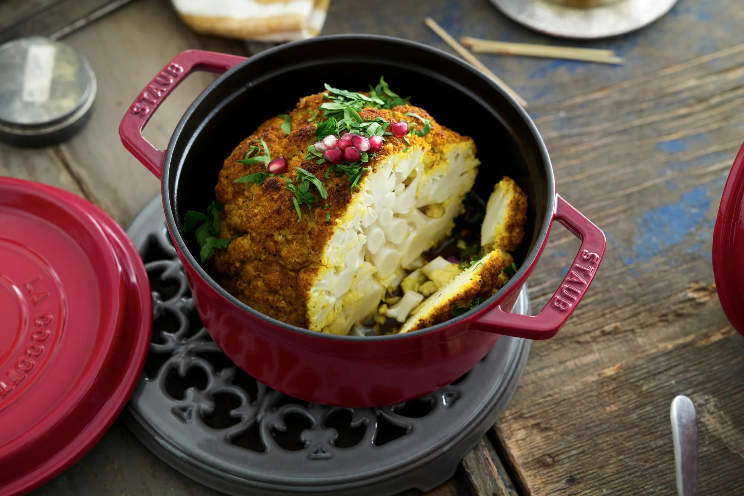 STAUB Cacerola/Cocotte de Hierro Fundido, 18 cm de Diámetro, 1,7 L, Rojo Cereza