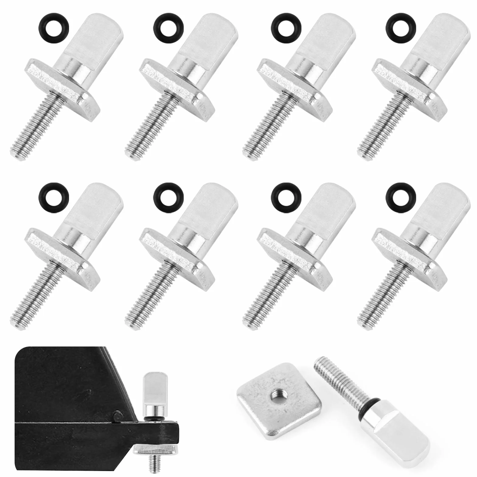 8 tornillos de aleta Sup de acero inoxidable 316, tornillo de tabla de surf, tornillo universal de aleta trasera, accesorios de aleta, tornillos de aleta para tabla de surf, tornillos para aletas