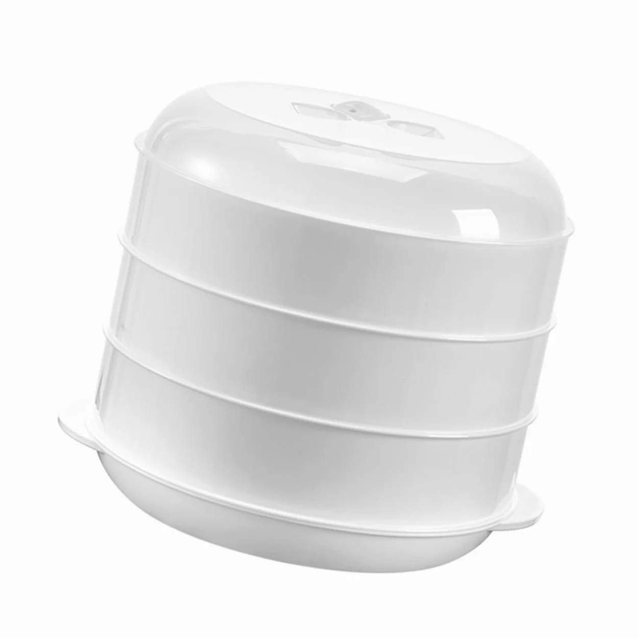 Cocedor al Vapor Microondas Tapa Resistente al Calor Apto para Verduras Pasta y Arroz Utensilio Cocina Fácil Limpieza y Duradero