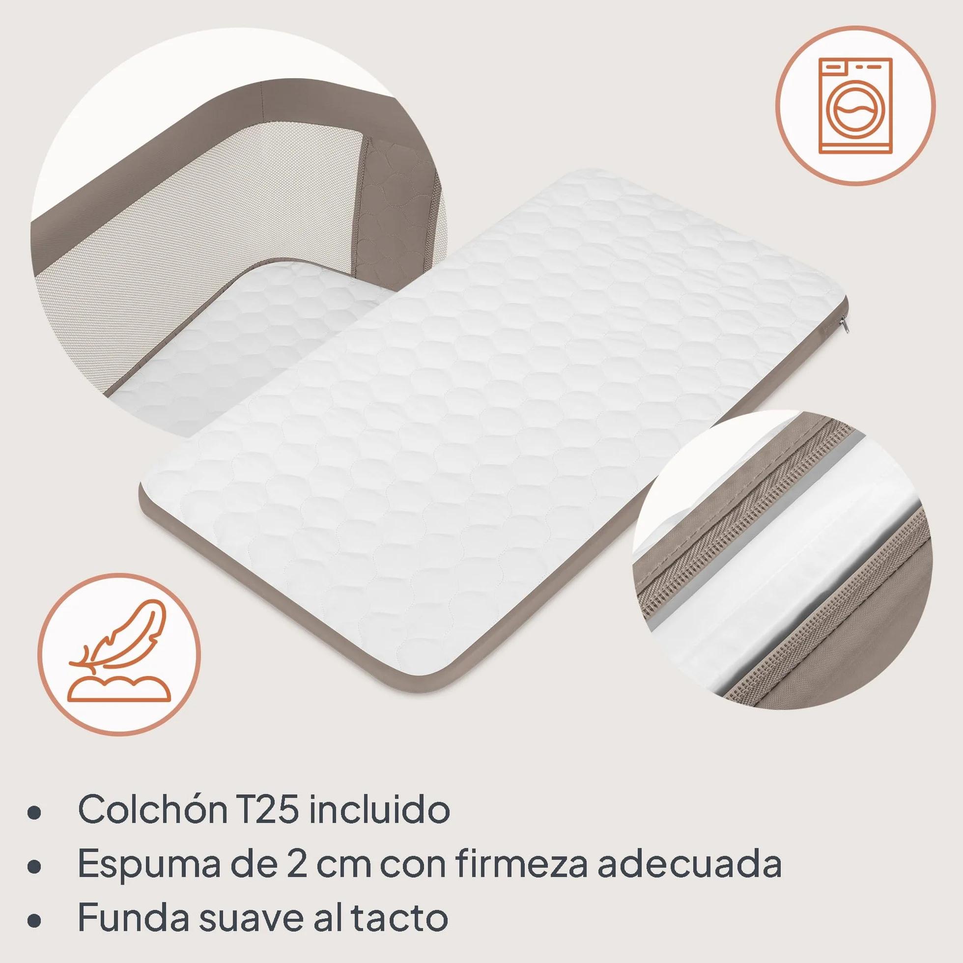 lionelo Pari Cuna 3 en 1 hasta 9 kg, Cuna de colecho, Cama Mecedora, Ajuste de Altura e inclinación del colchón, 4 Ruedas con Freno, Colchón Ergonómico, Malla Transpirable, Bolsa, Minicuna | Estructura de acero