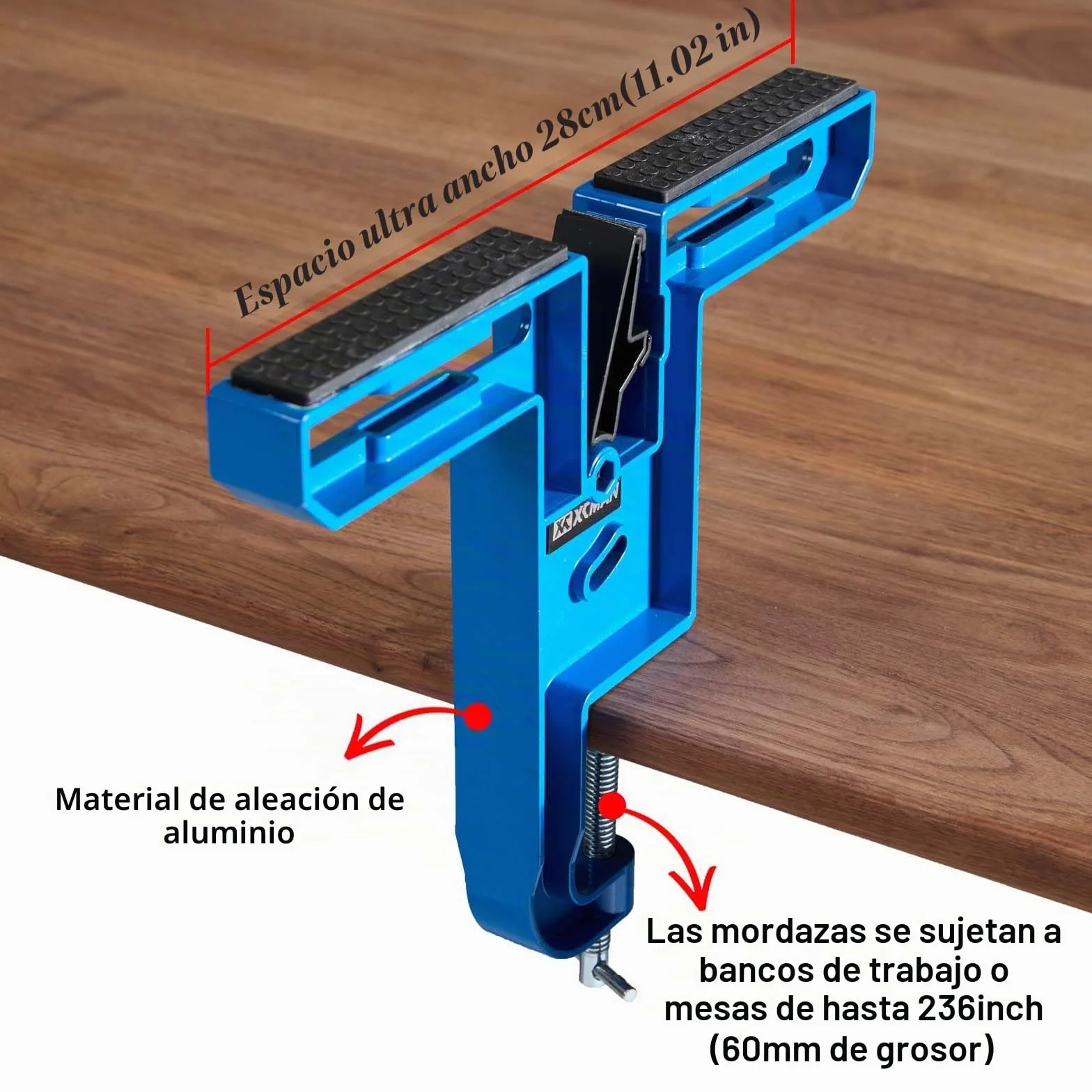 XCMAN Tornillo de banco de esquí y snowboard para afinar y encerar, aluminio duradero