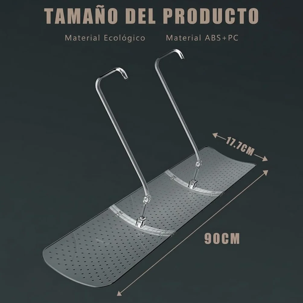 Deflector Aire Acondicionado, Deflector Split Ajustable, Difusor de Aire Anti Viento Directo para Hogar Oficina, Protege Bebés Ancianos Embarazadas, Transparente