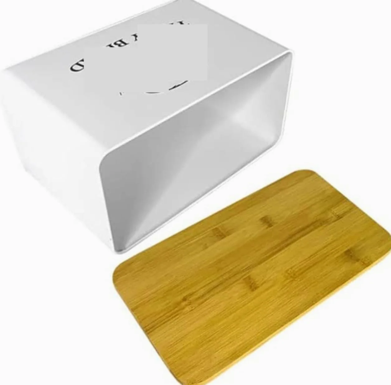 Caja De Pan Panera para Pan Caja De Pan De Metal para Encimera con Tapa De Tabla De Cortar Decoración Moderna De Almacenamiento De Cubo De Pan Caja Contenedor De Pan