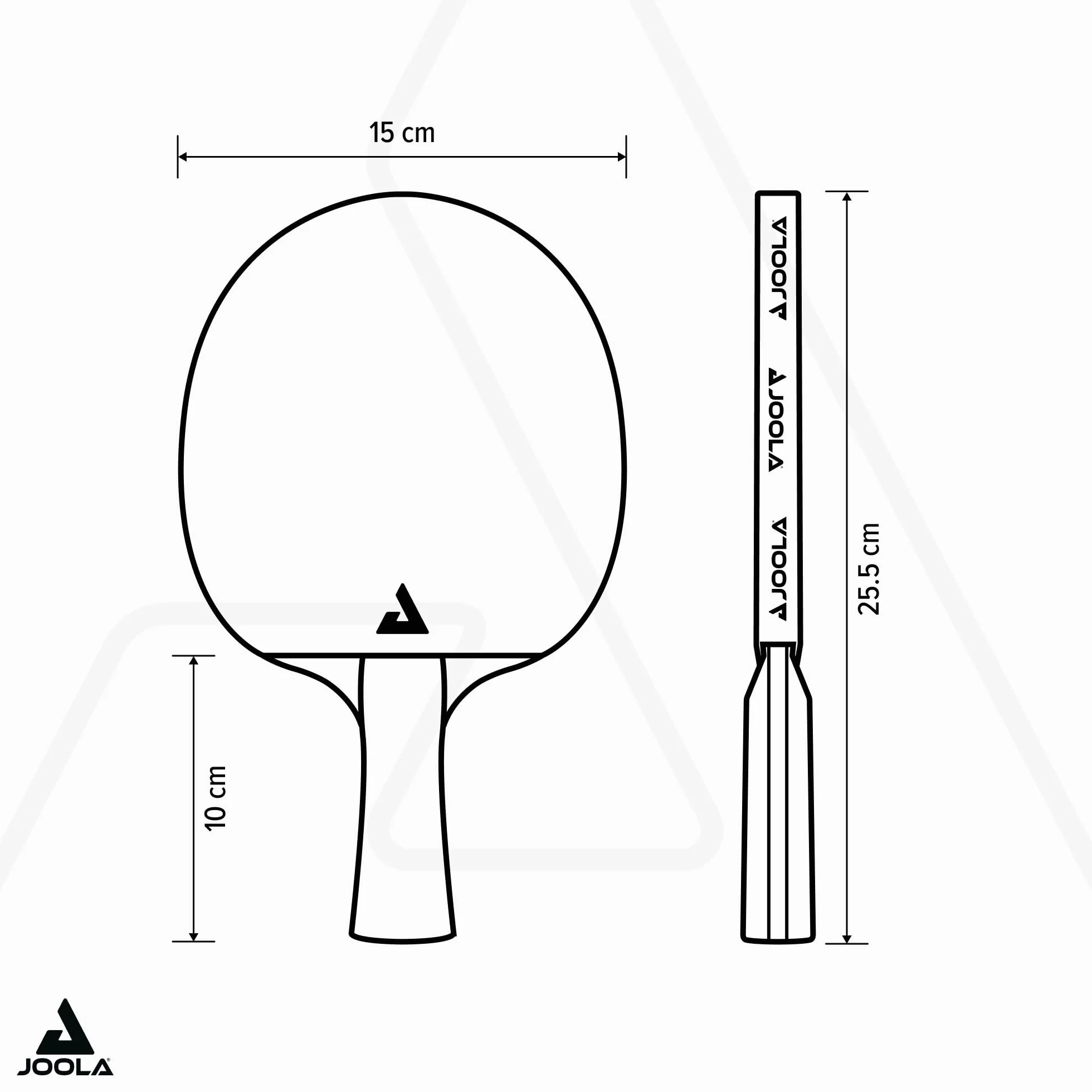 JOOLA Raqueta de ping pong White Infinity GL – Fibra de vidrio con almohadillas Micron+