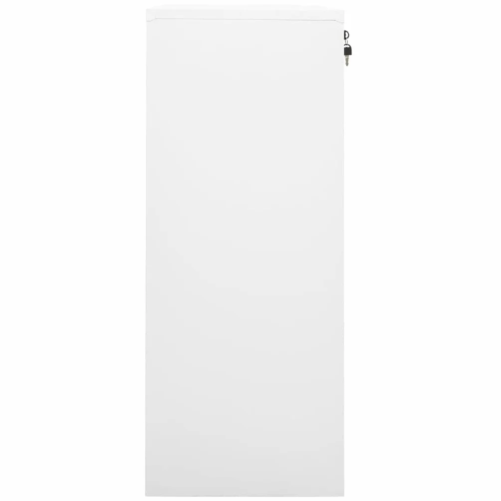 vidaXL Armario de Oficina Mueble Archivador Cajonera Almacenamiento Archivos Documentos Organizador Universal de Acero Blanco 90x40x102 cm