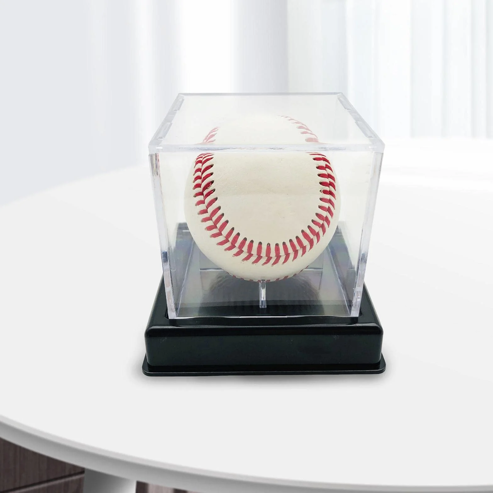 Caja de Béisbol Acrílico Transparente Soporte Expositor Negro