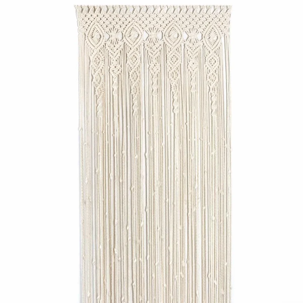 Cortina de tapiz tejida a mano, cortina decorativa para puerta y ventana para telón de fondo de boda y adorno para el hogar (100 x 200 cm)