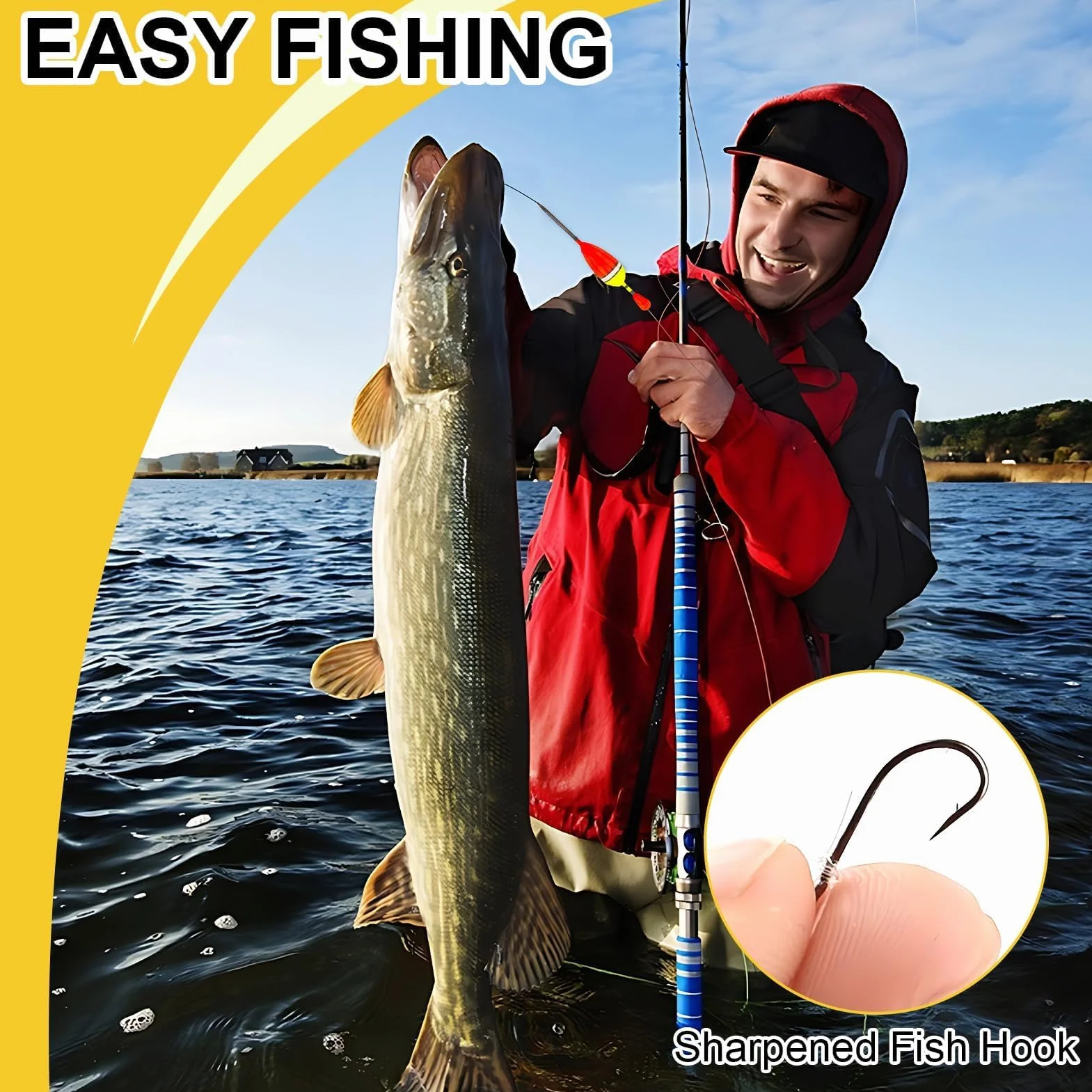 Flotadores de Pesca con Plomo 5# 7# 9# para Ríos y Estanques