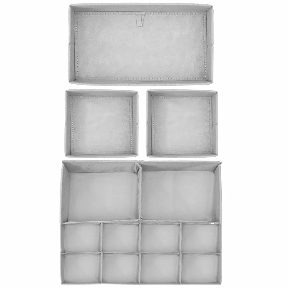 mDesign Caja de almacenamiento para armarios 3 formatos juego de 8