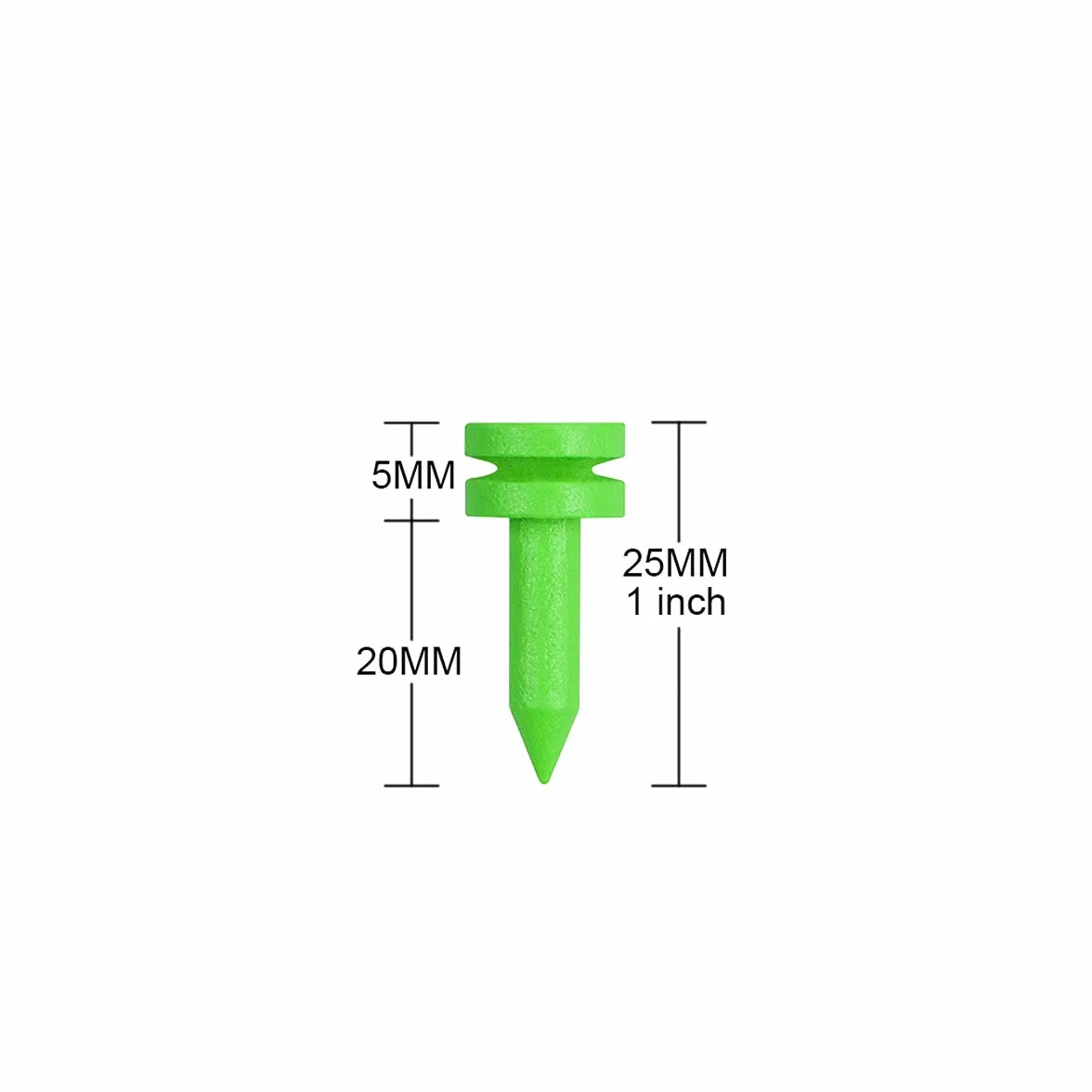 Tee de Golf Bamboo 100 Piezas 26mm Verde