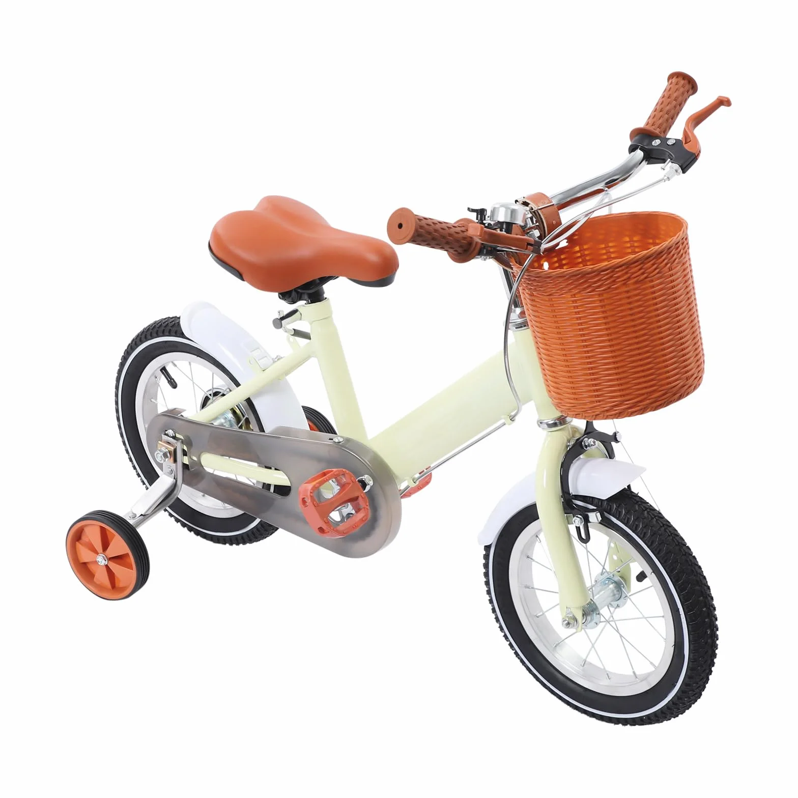Bicicleta infantil 12 pulgadas para niños niñas 2-4 años ruedas estabilizadoras sillín manillar ajustables marco acero freno V diseño fresco