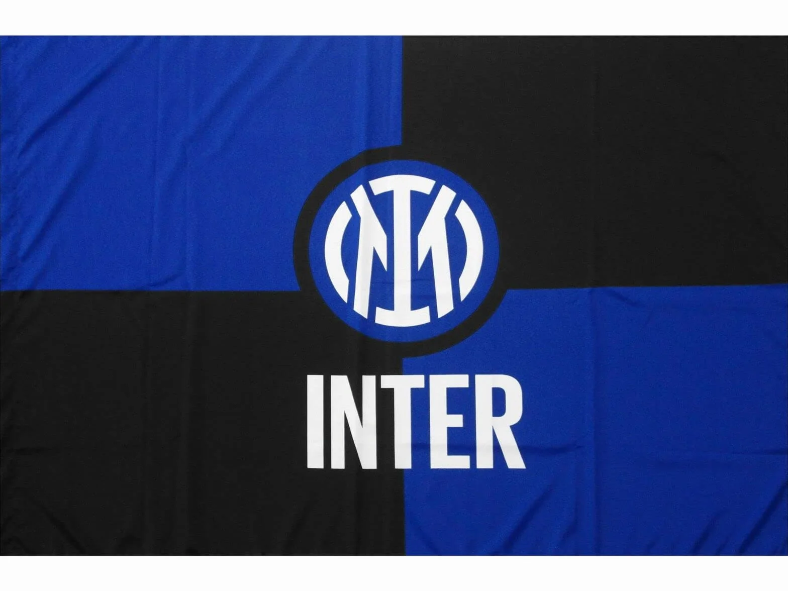 Inter Flag New Logo 100x140cm Czarno-Niebieska